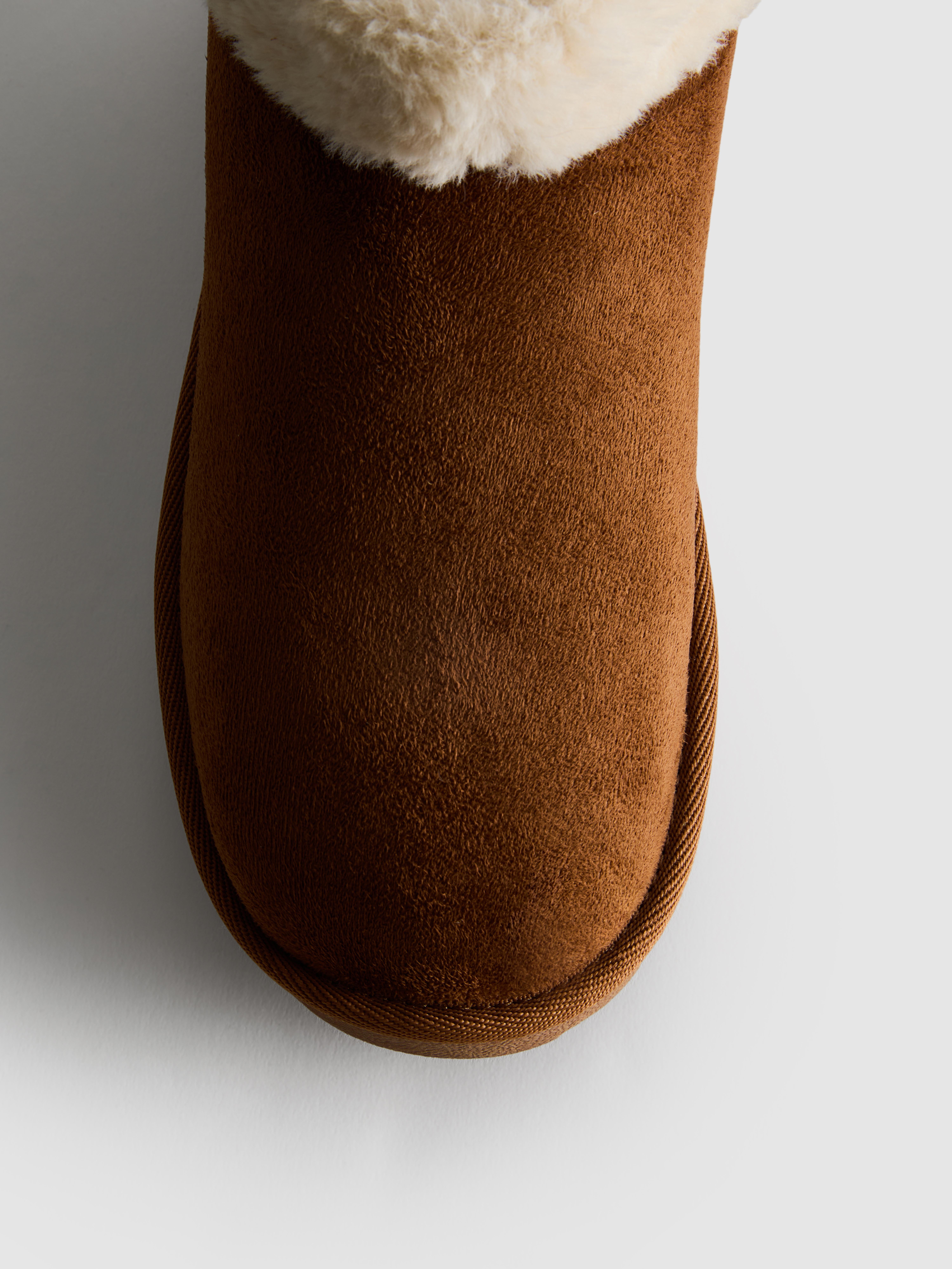 Faux Fur Trim Snug Ankle Boots