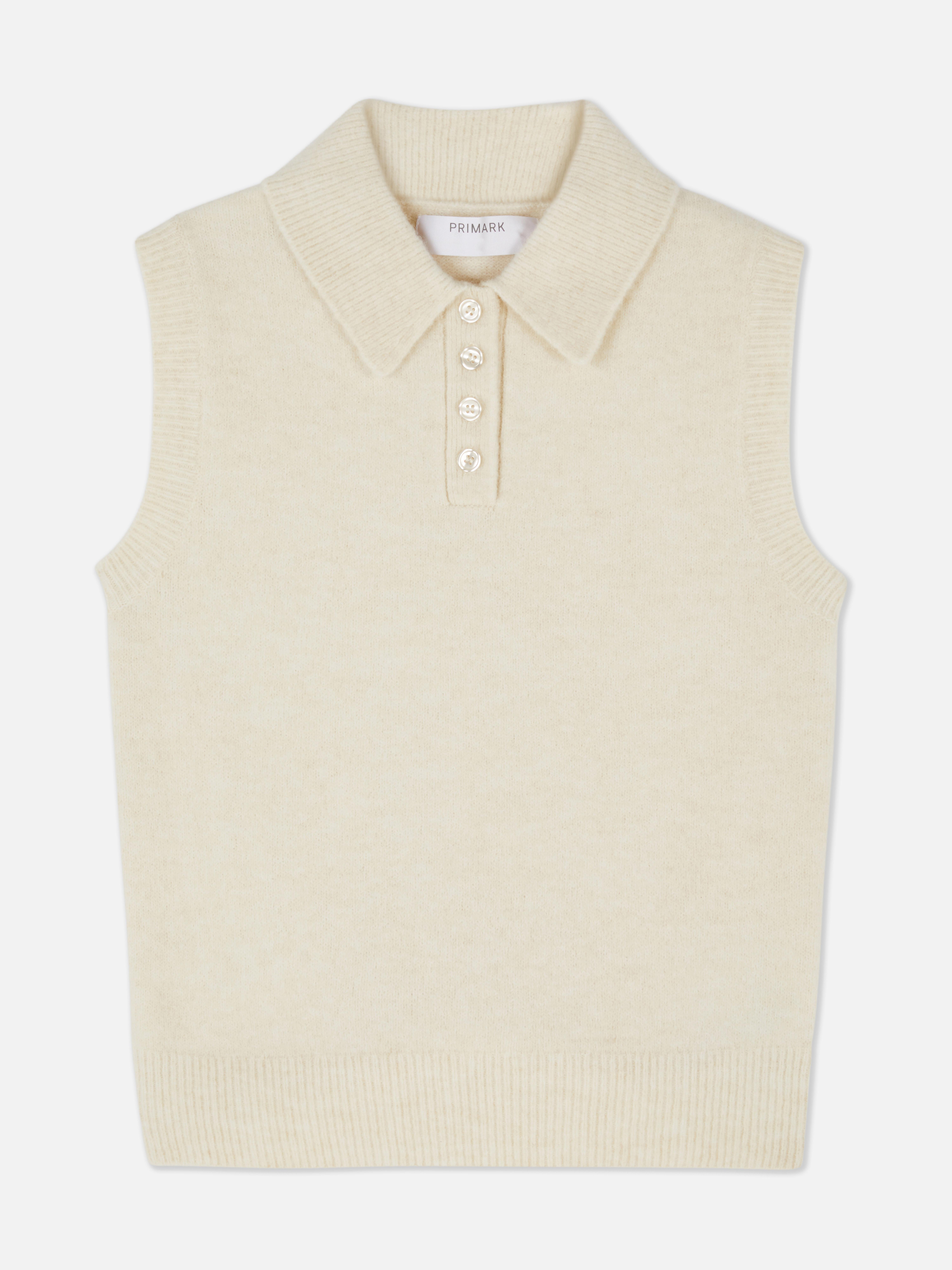 Essential Knitted Polo Tank