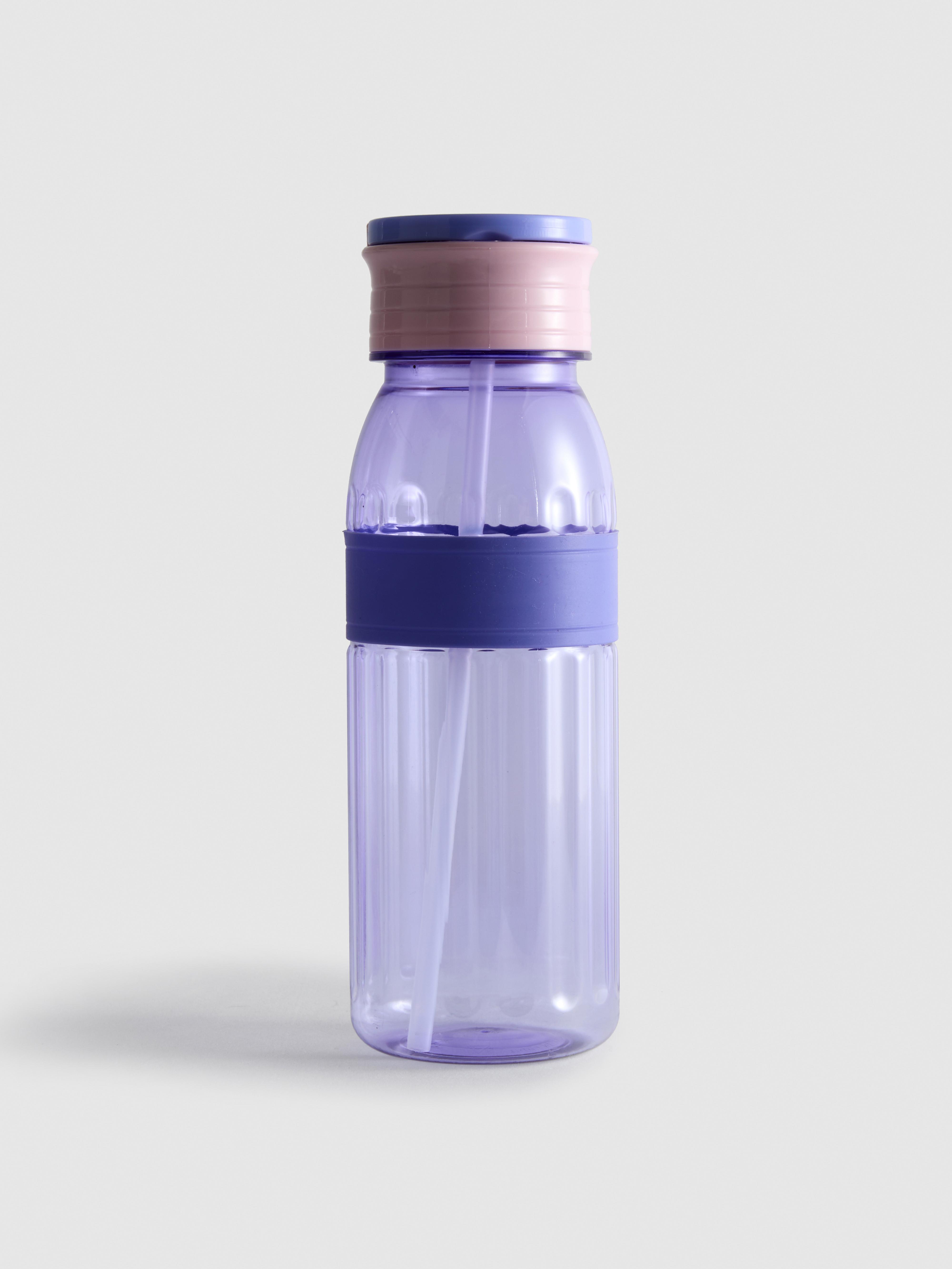 Trinkflasche mit Pop-up-Strohhalm Blau