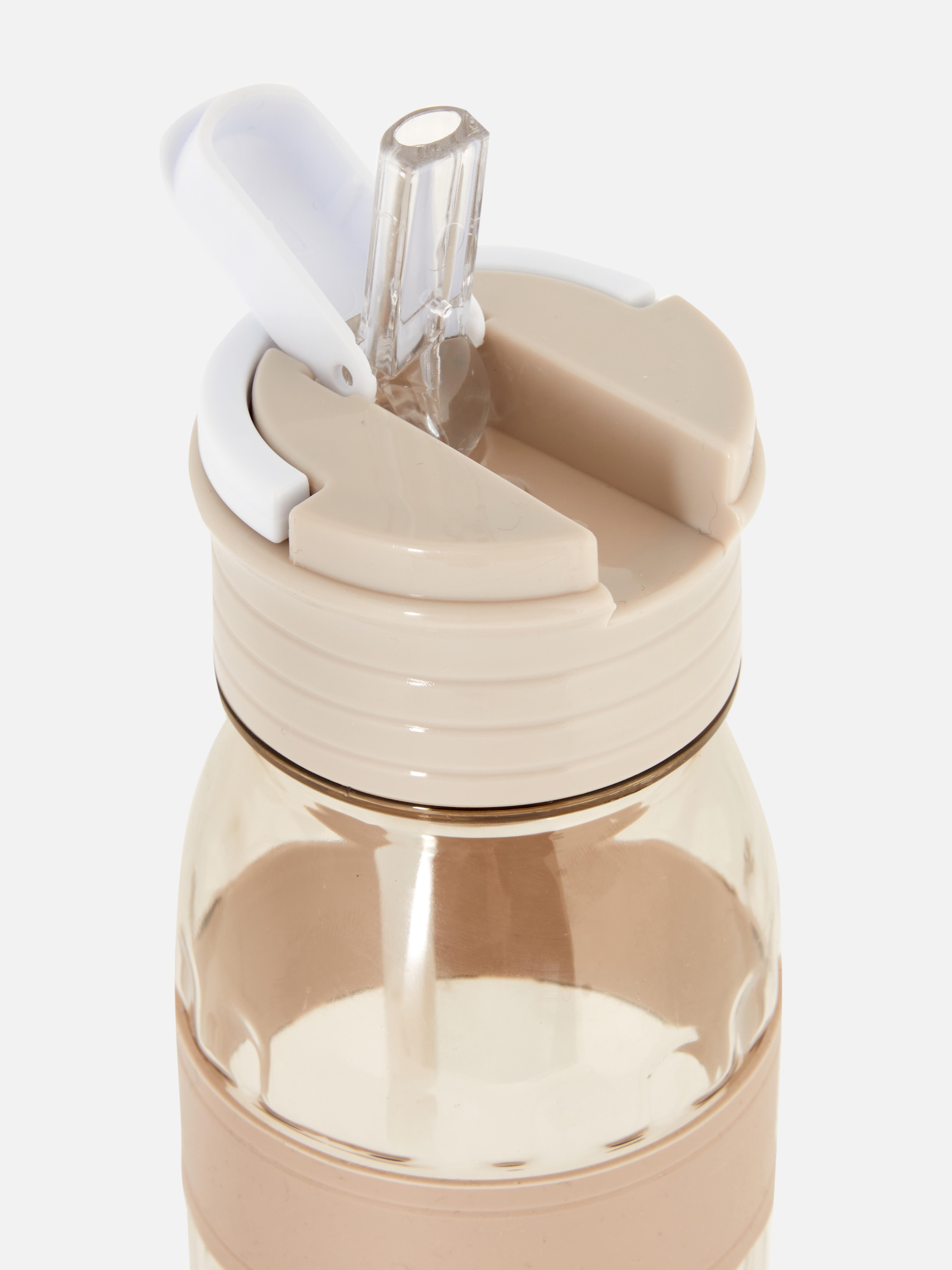 Botella de agua con pajita plegable