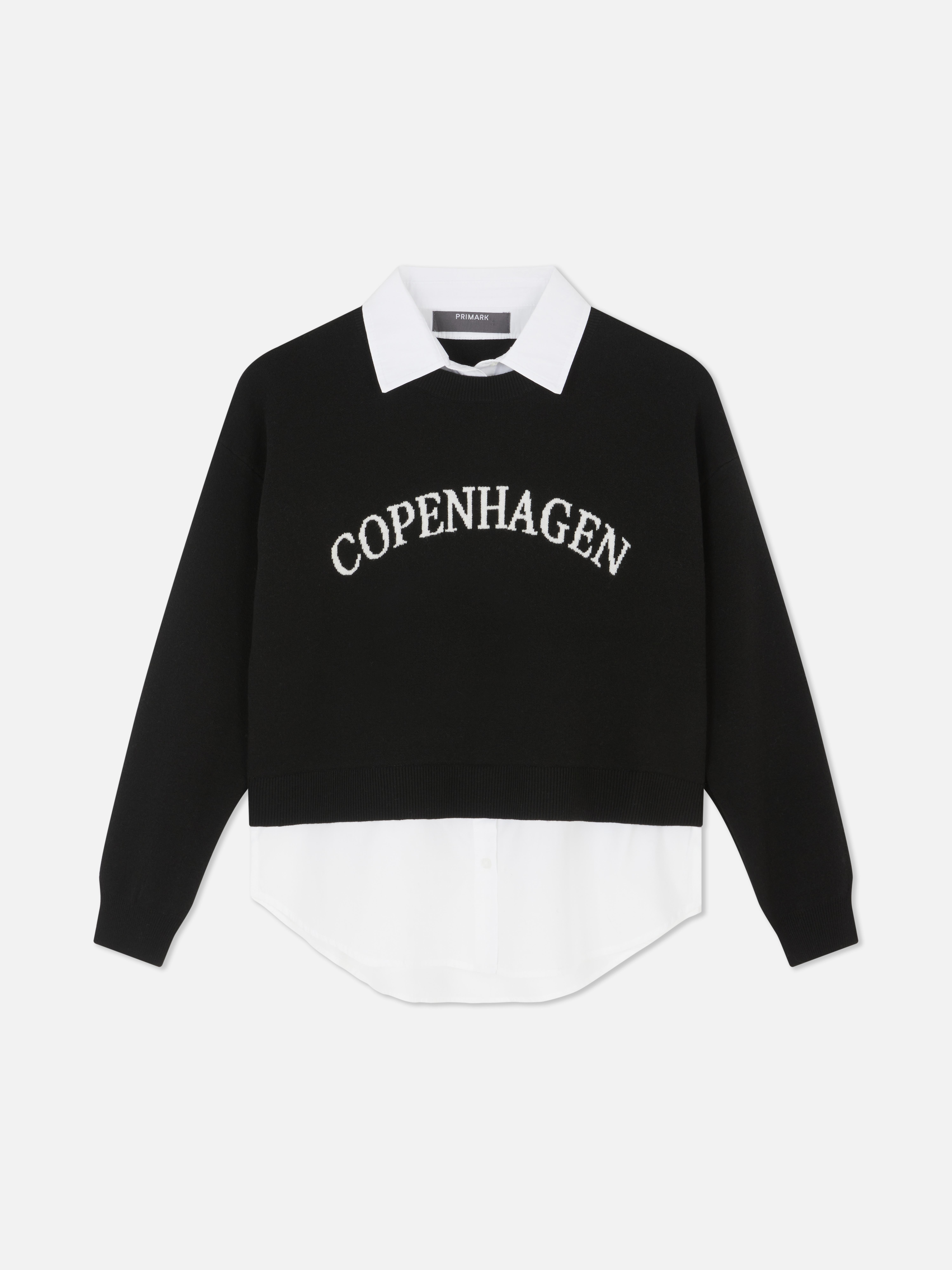 2 In 1 Slogan Sweater