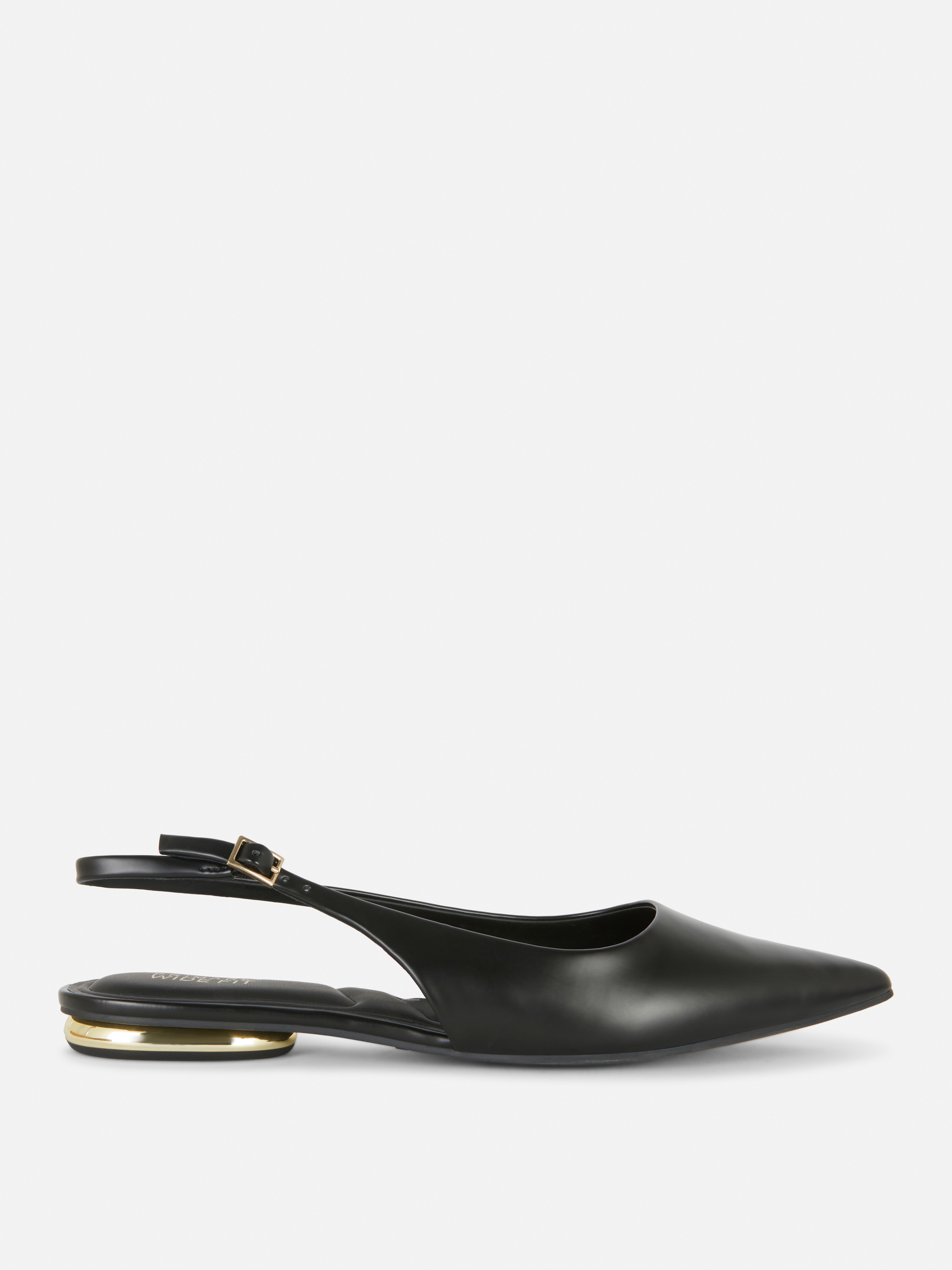 Slingbackballerina's met brede pasvorm