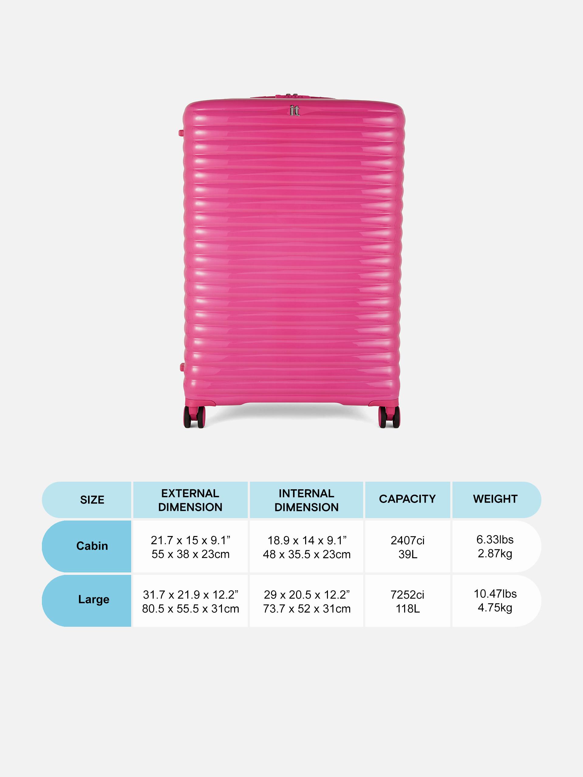 Geribbelde harde koffer it Luggage