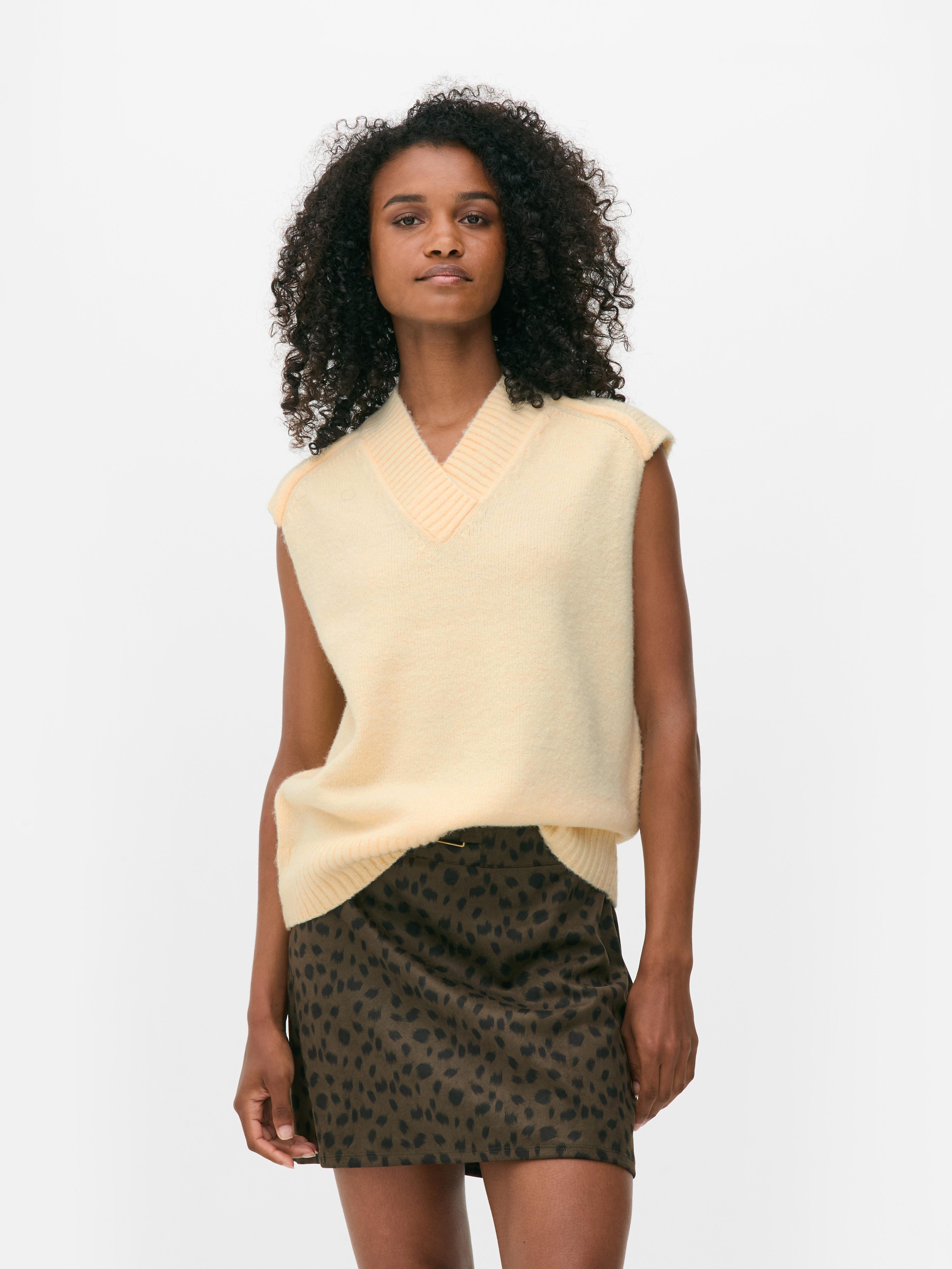 Knitted V-Neck Vest
