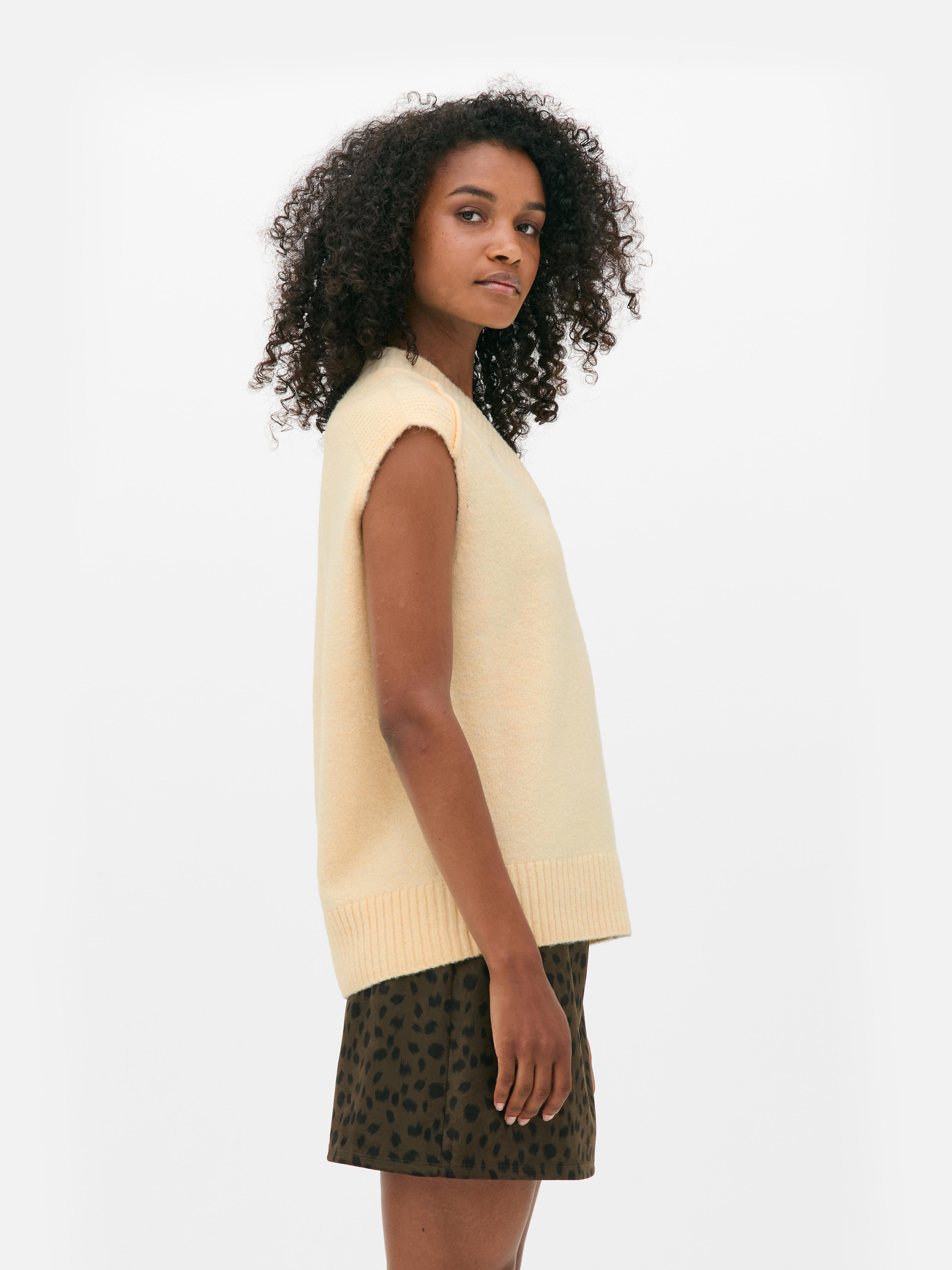 Knitted V-Neck Vest