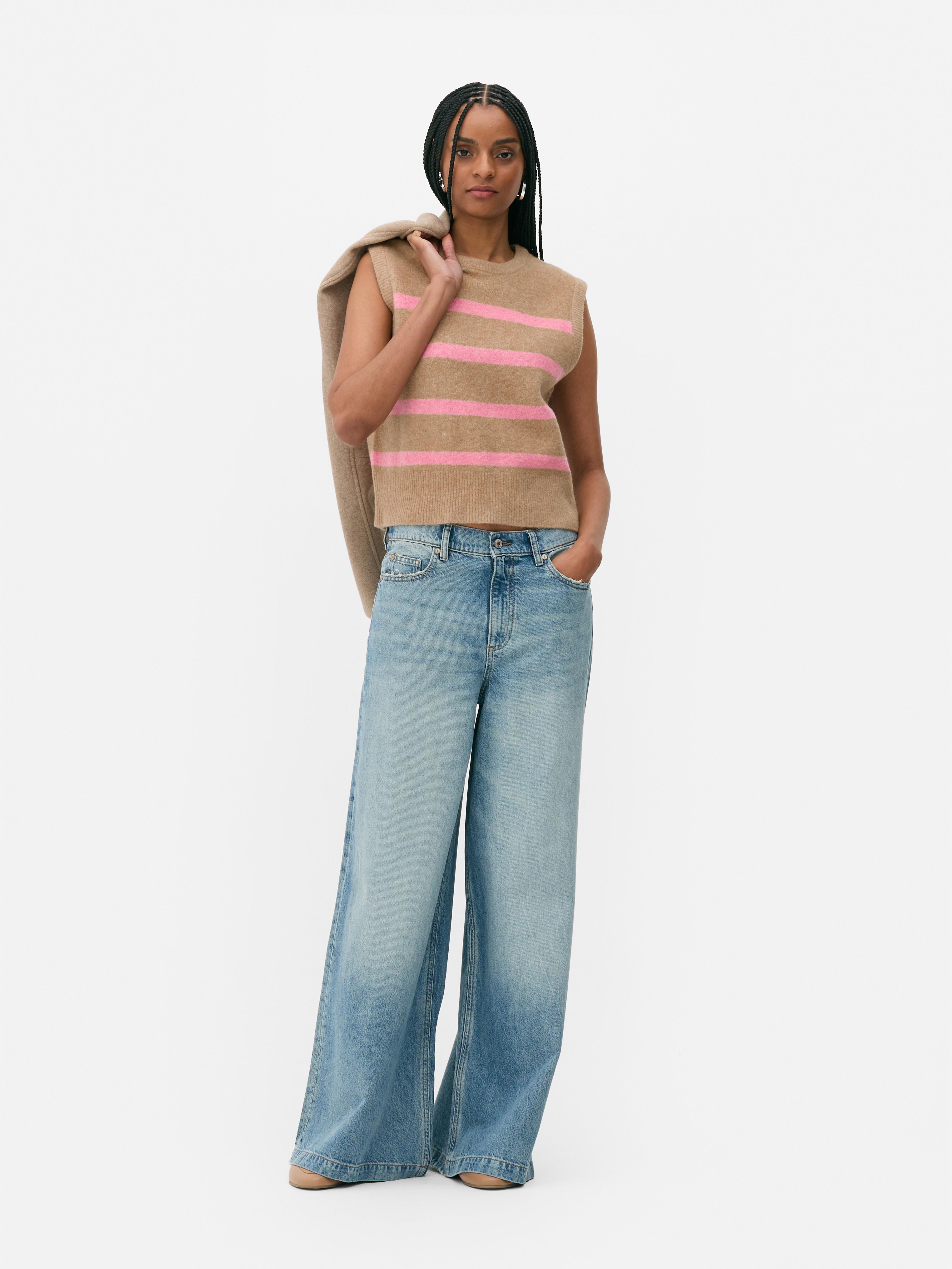 Tanktop met contrasterende strepen