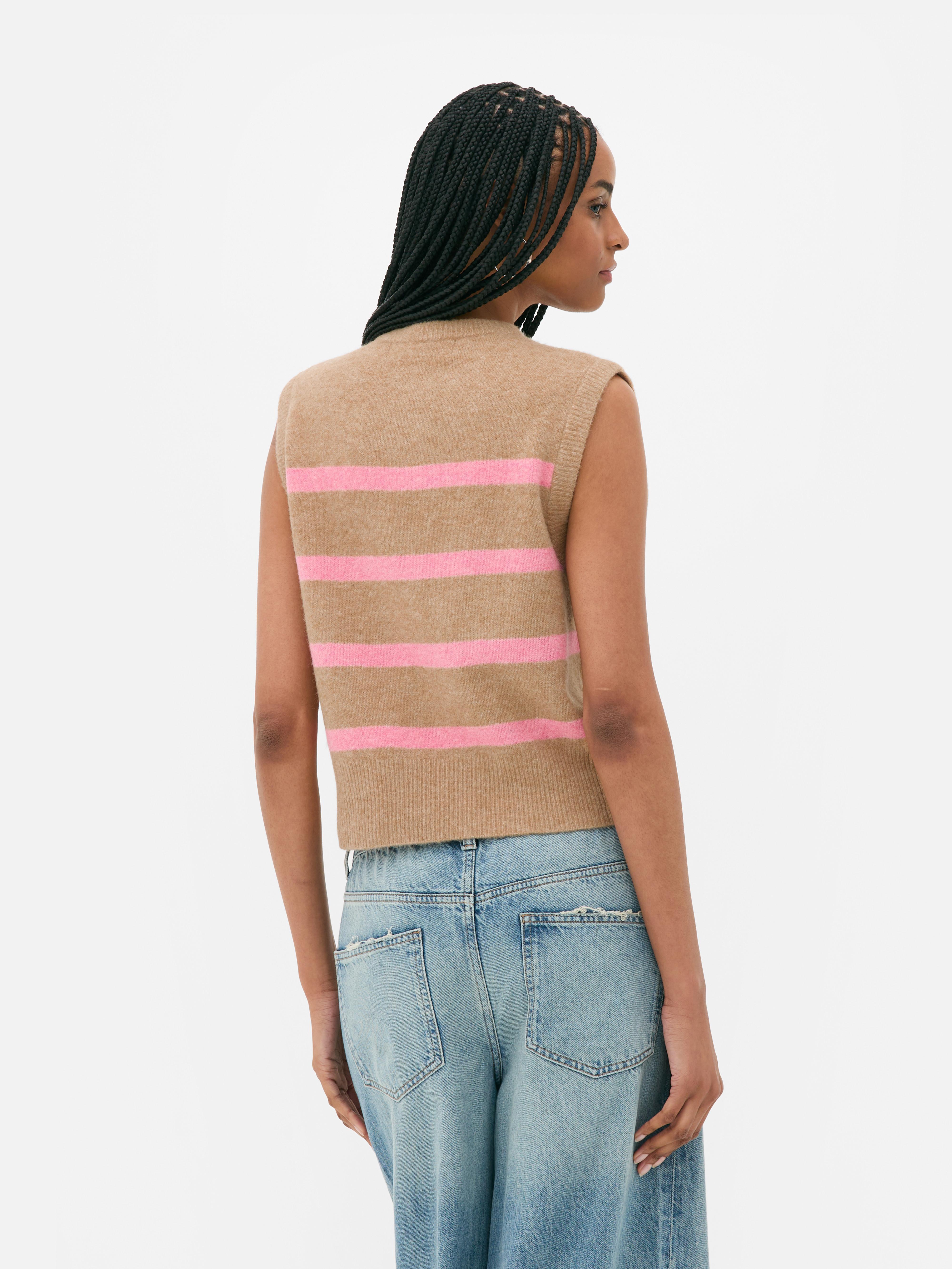 Tanktop met contrasterende strepen