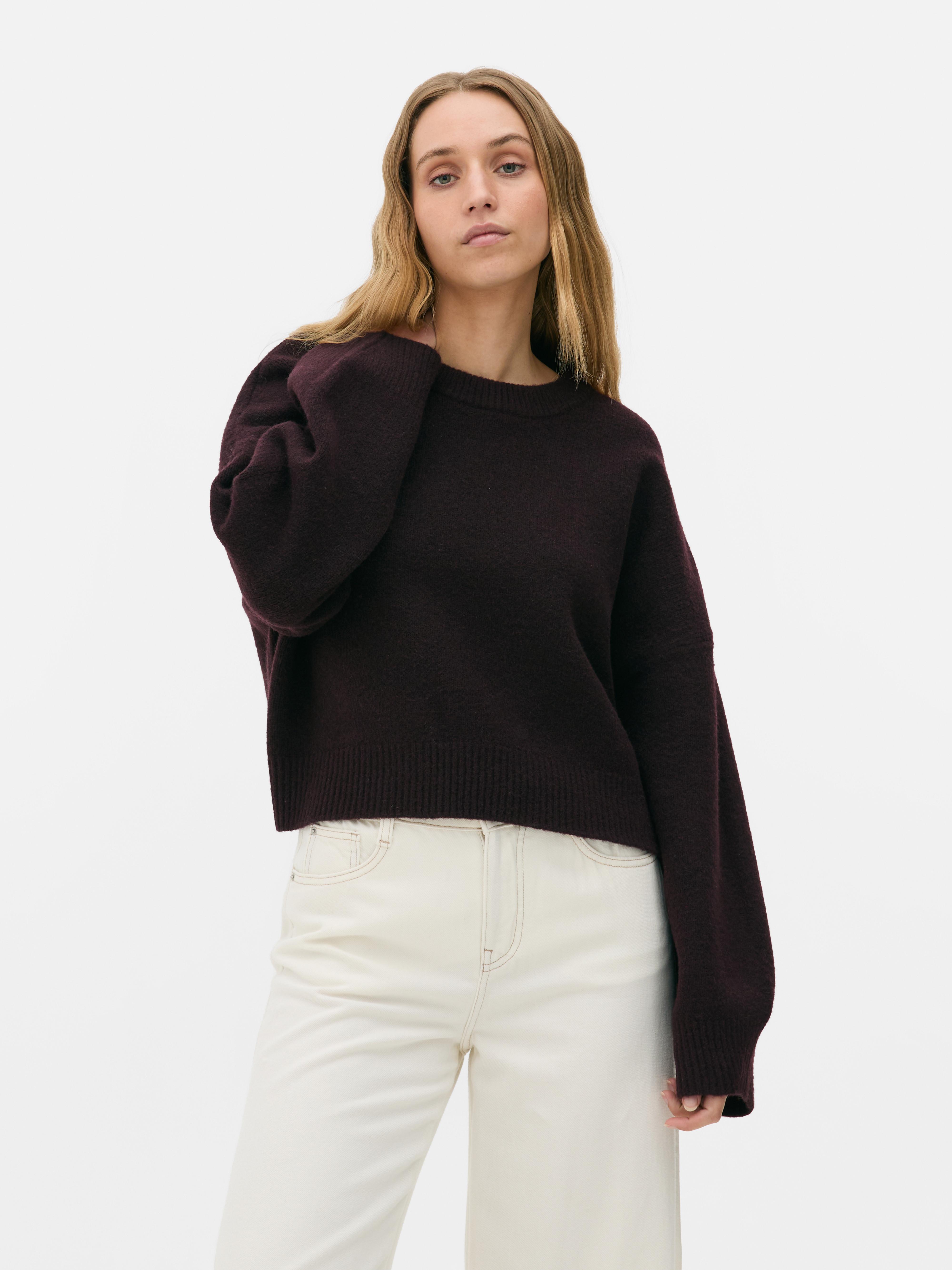 Lässiger Crop-Pullover