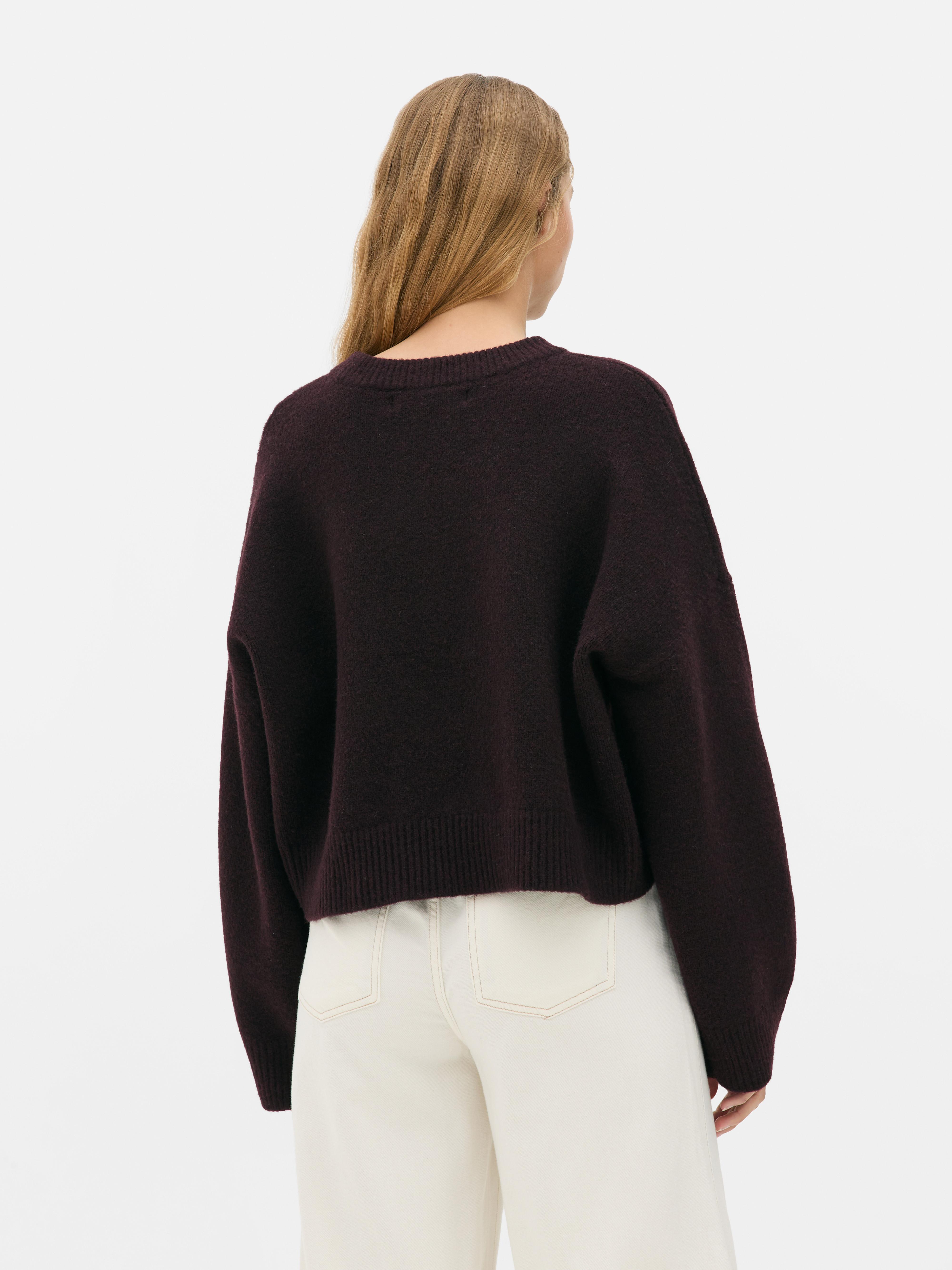 Lässiger Crop-Pullover