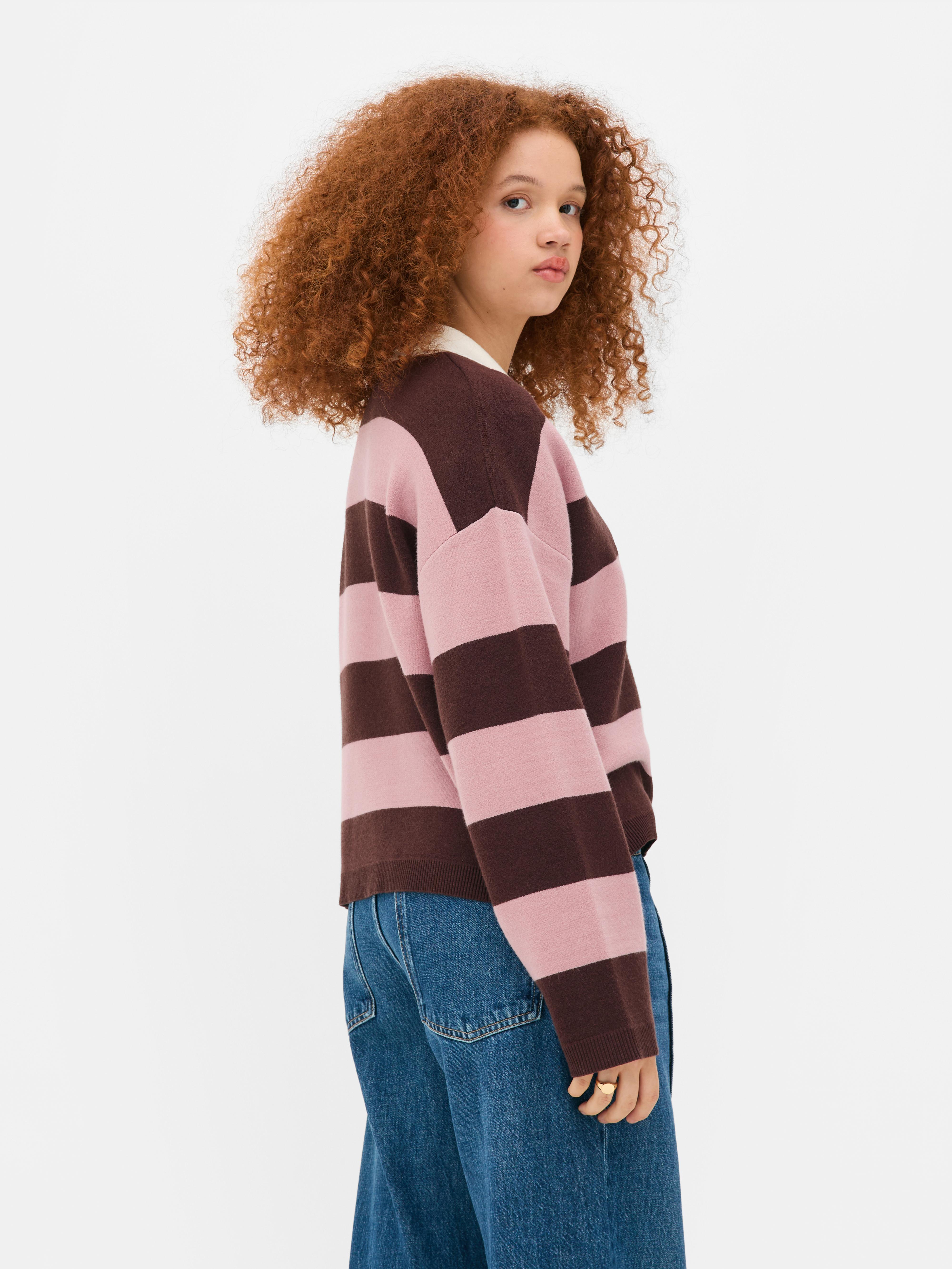 【か】【roku】RUGBY SHIRT KNIT 6（ロク）の「＜6(ROKU)＞SHEER JAQUARED RUGBY SHIRT KNIT