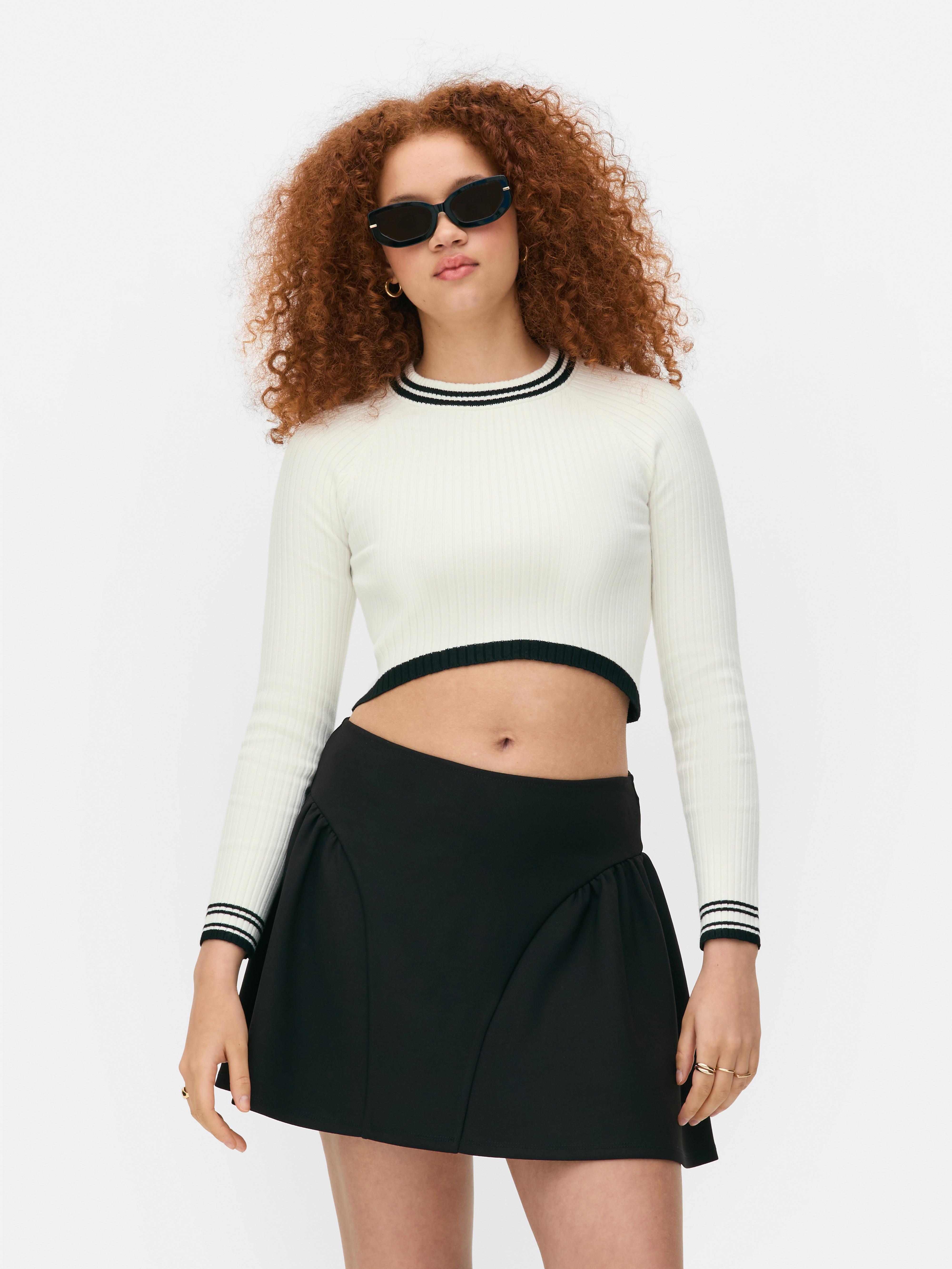Pullover mit rundem Saum