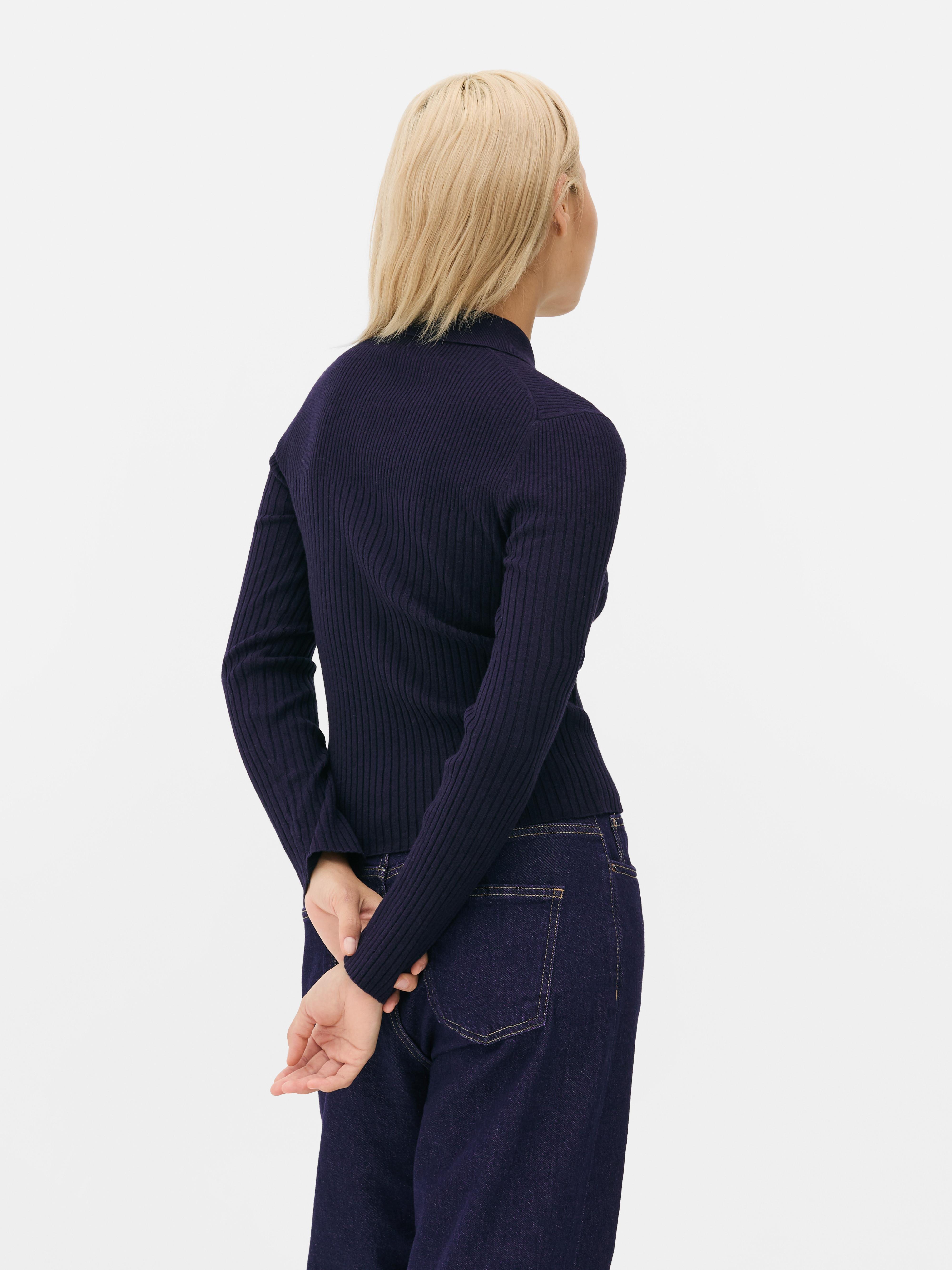 Gilet côtelé boutonné avec col