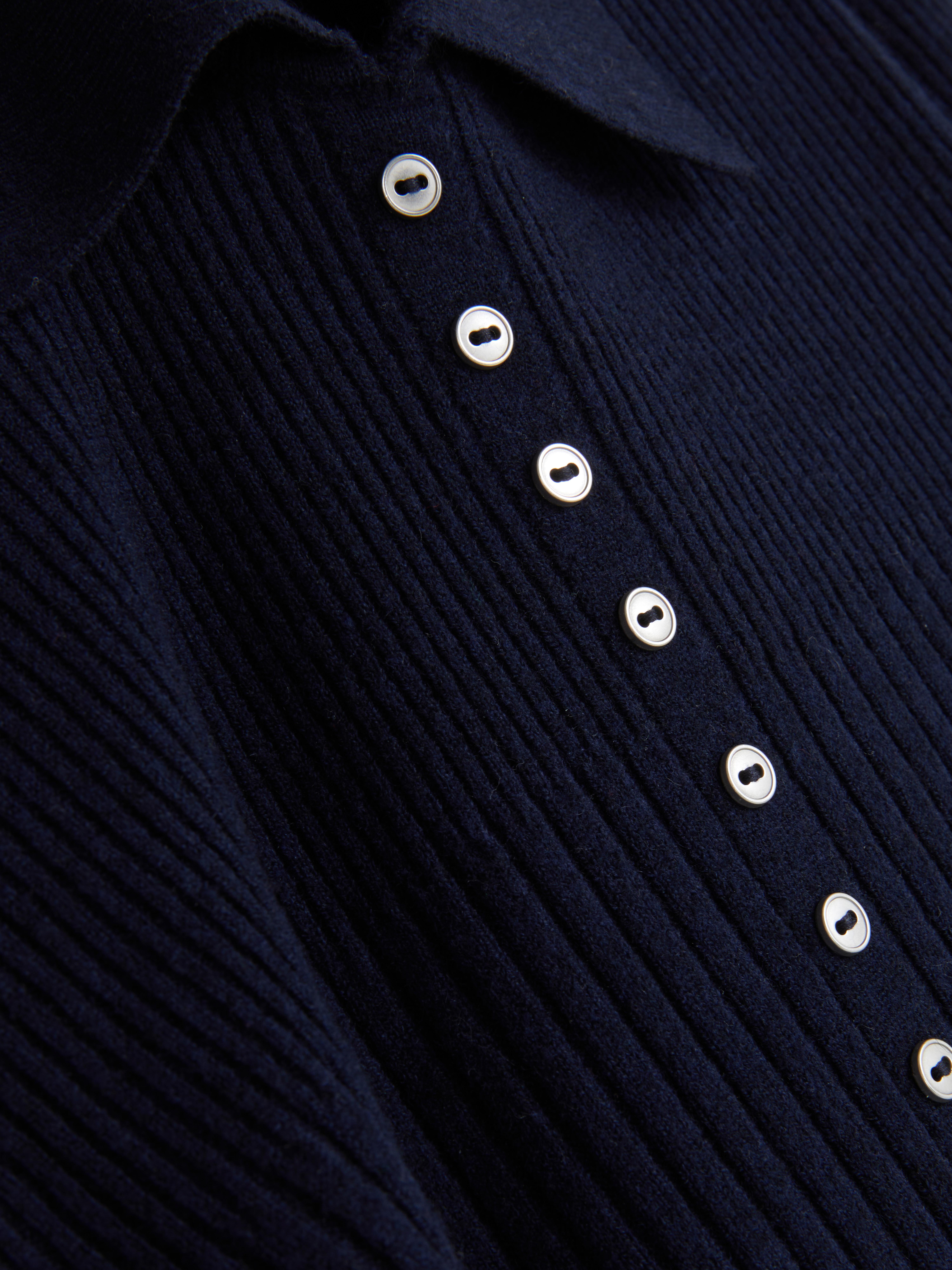 Gilet côtelé boutonné avec col