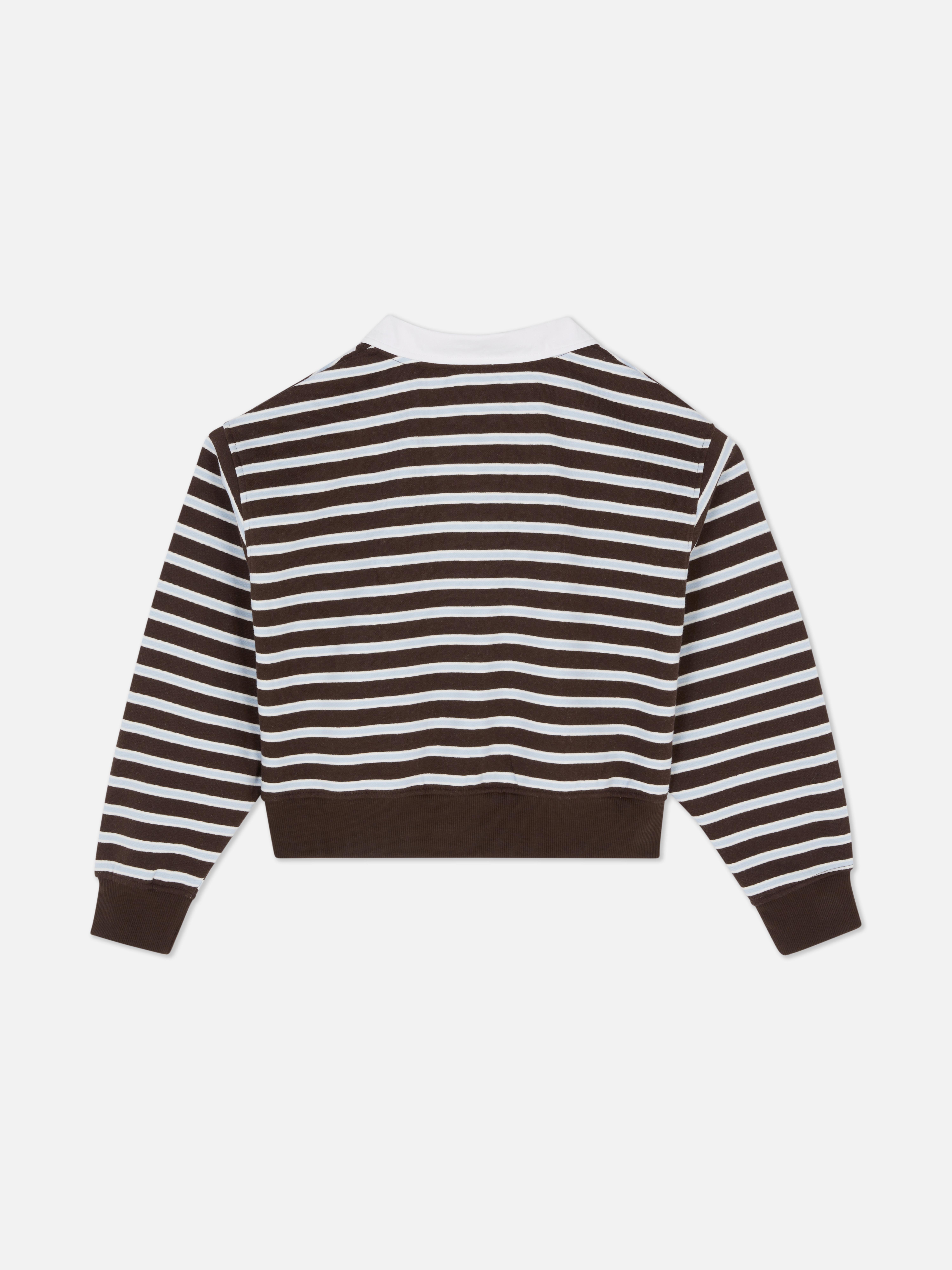 7-15 jr | Gestreept rugbysweatshirt