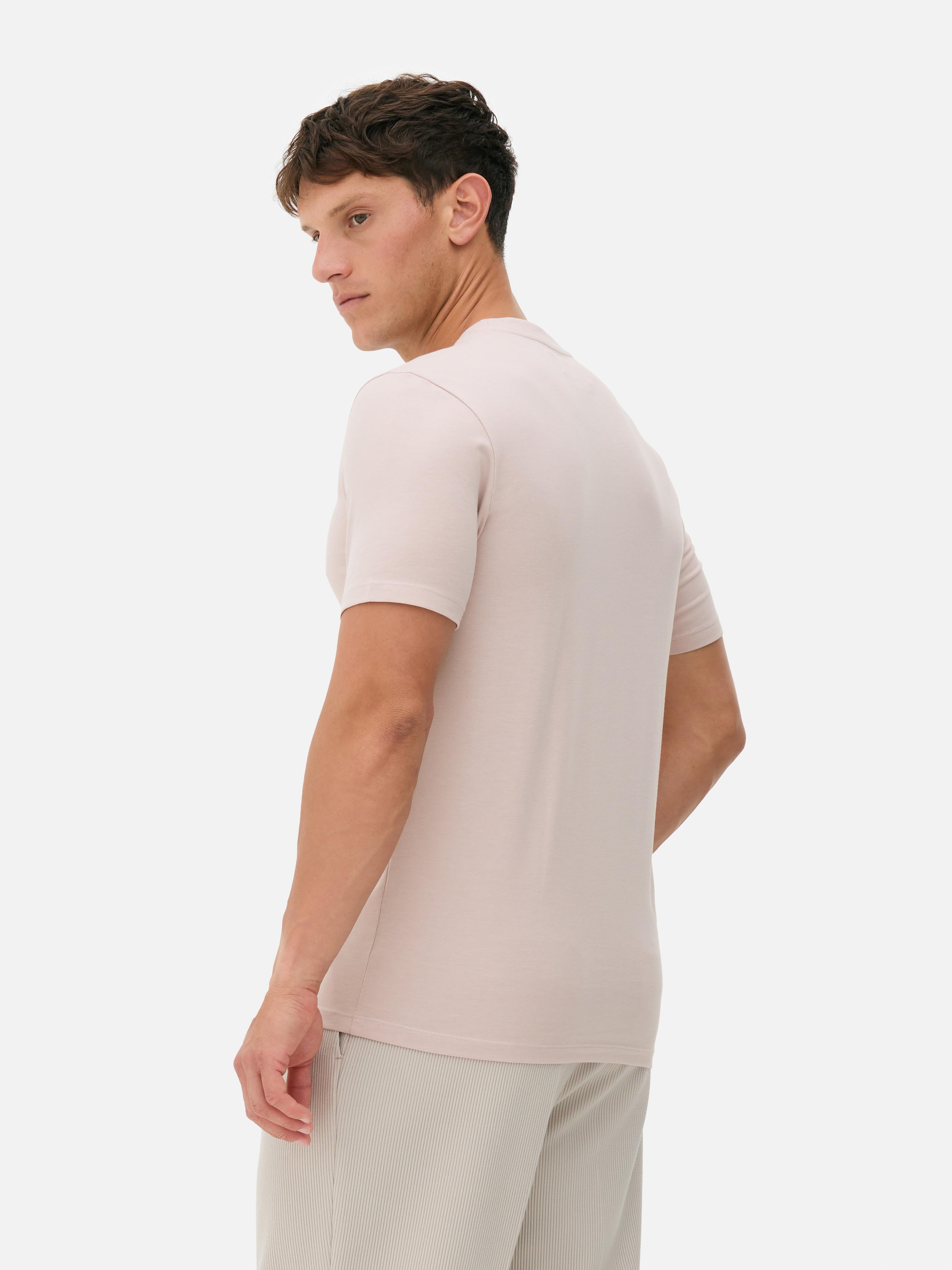Slimfit T-shirt met korte mouwen