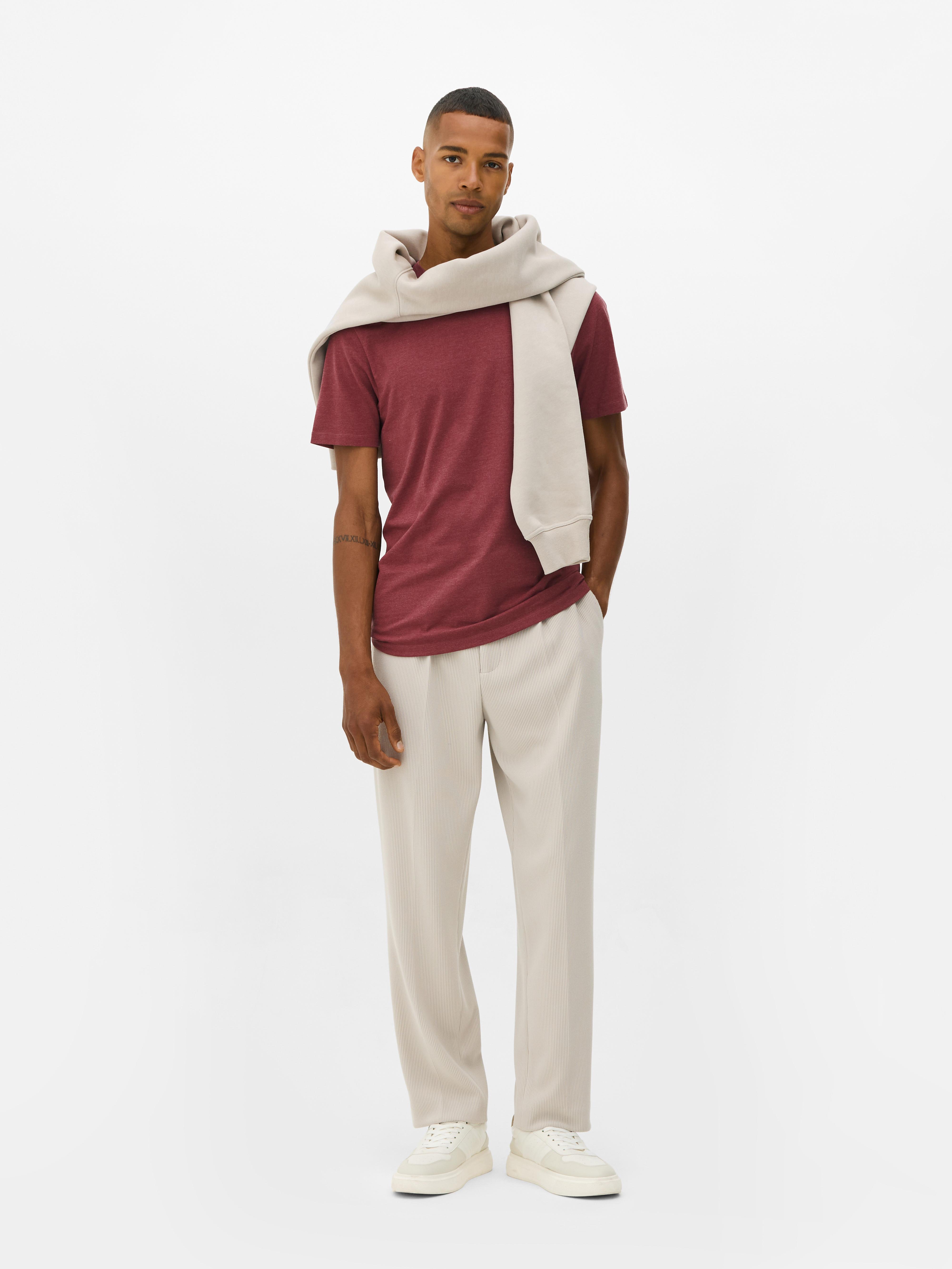 Slimfit T-shirt met korte mouwen