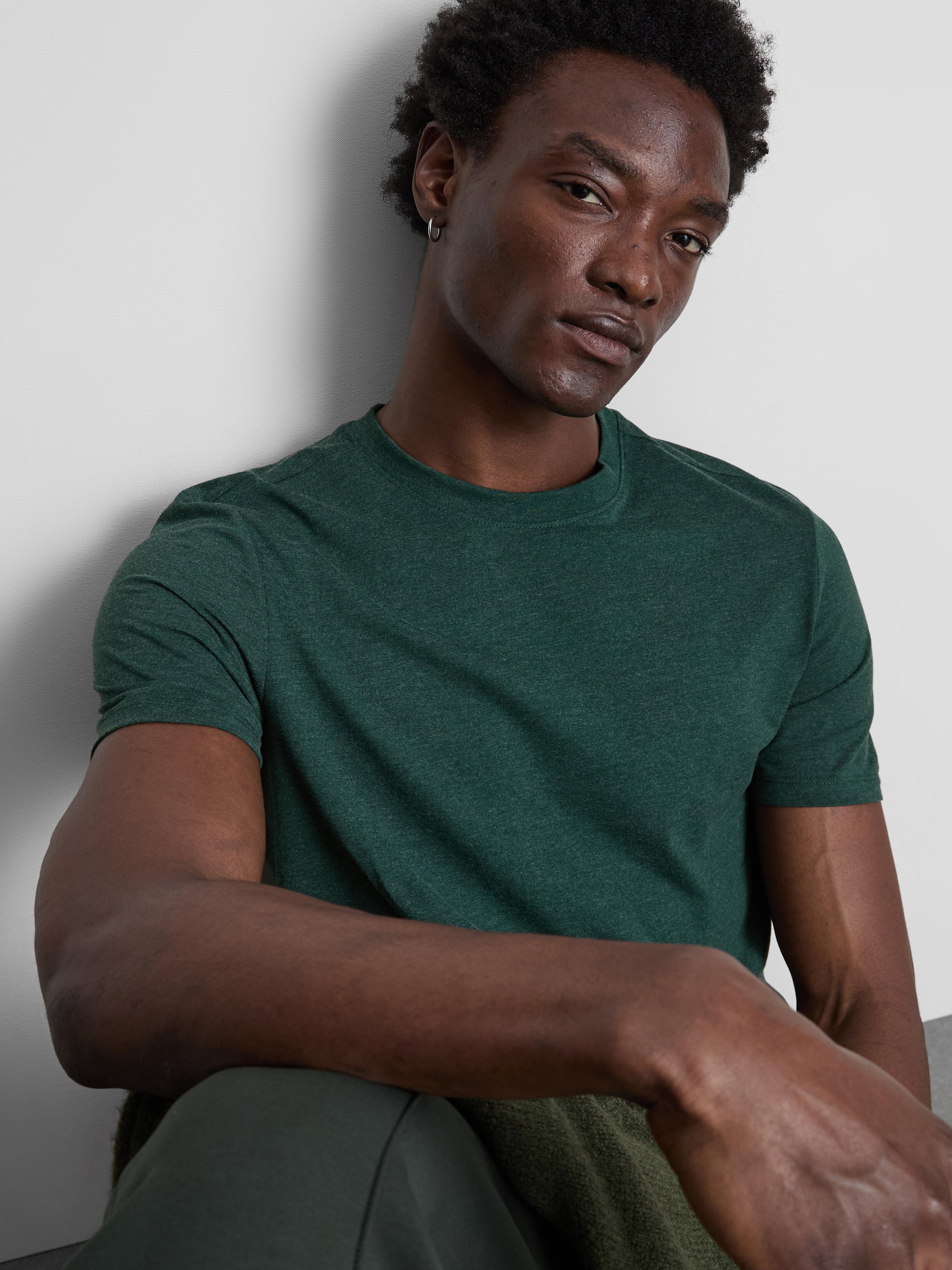 Men's Dark Green Slim Fit T-Shirt