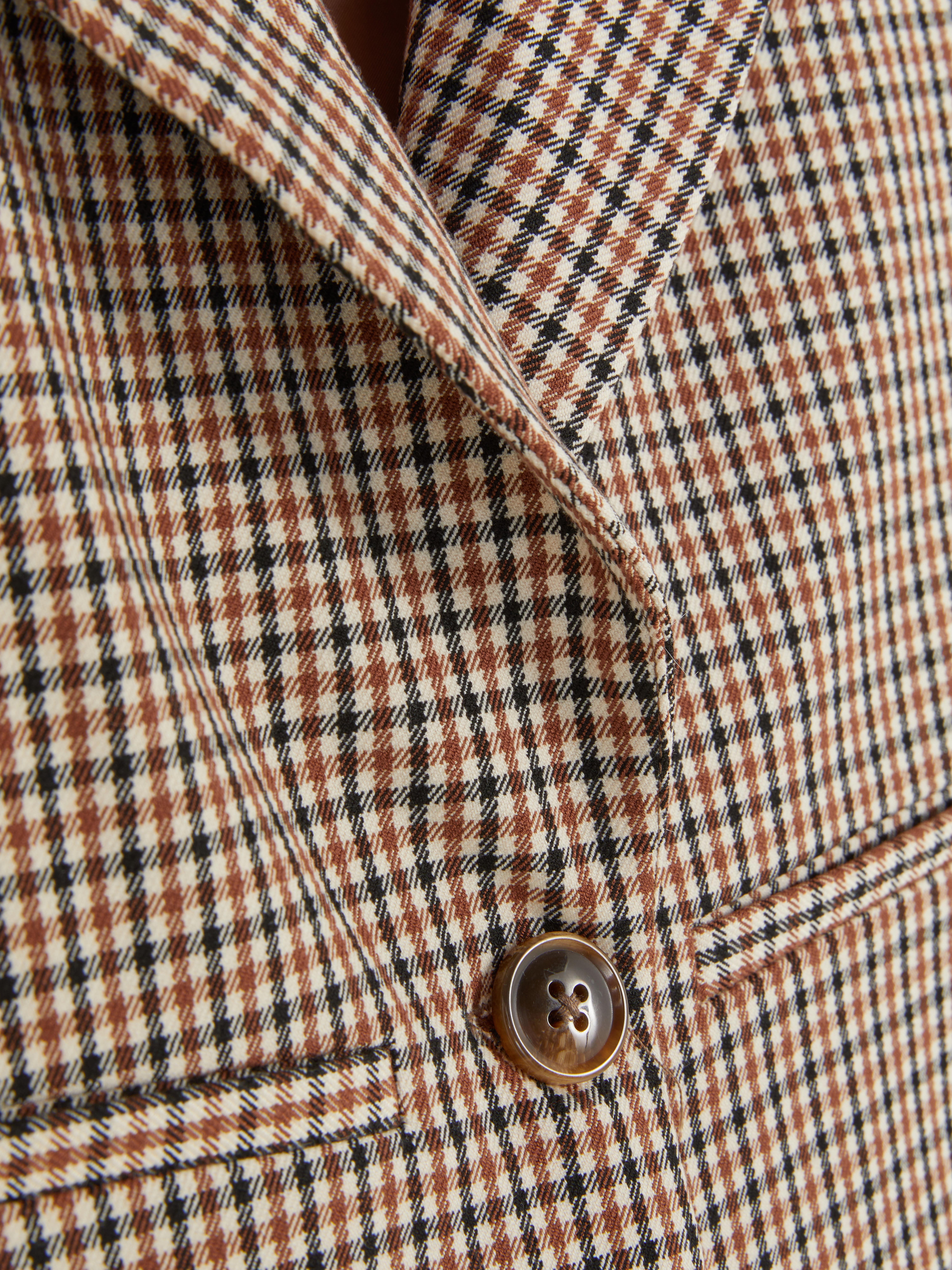 Kurzer, einreihiger Blazer mit Karos