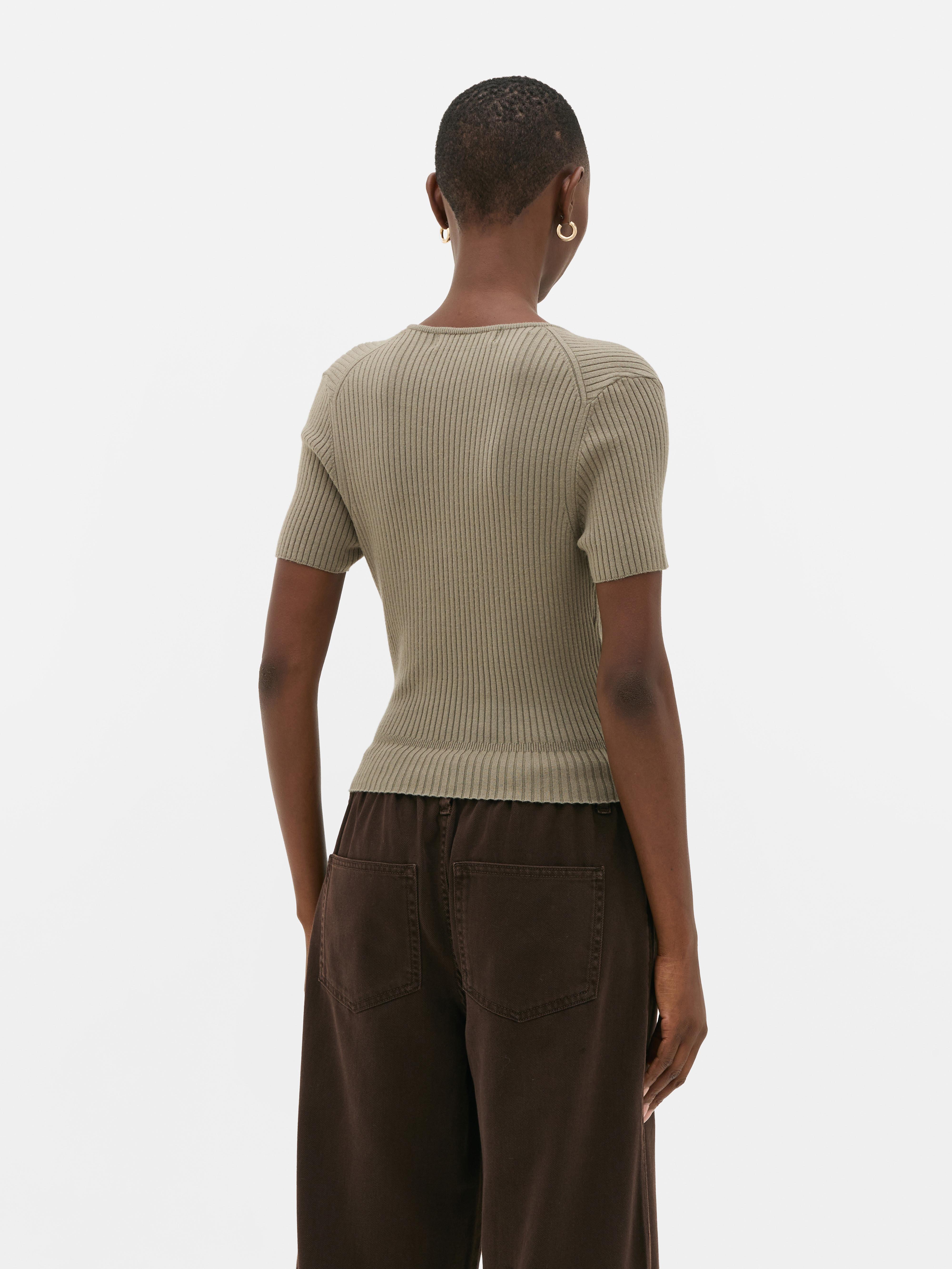 Ribbed Wrap Top