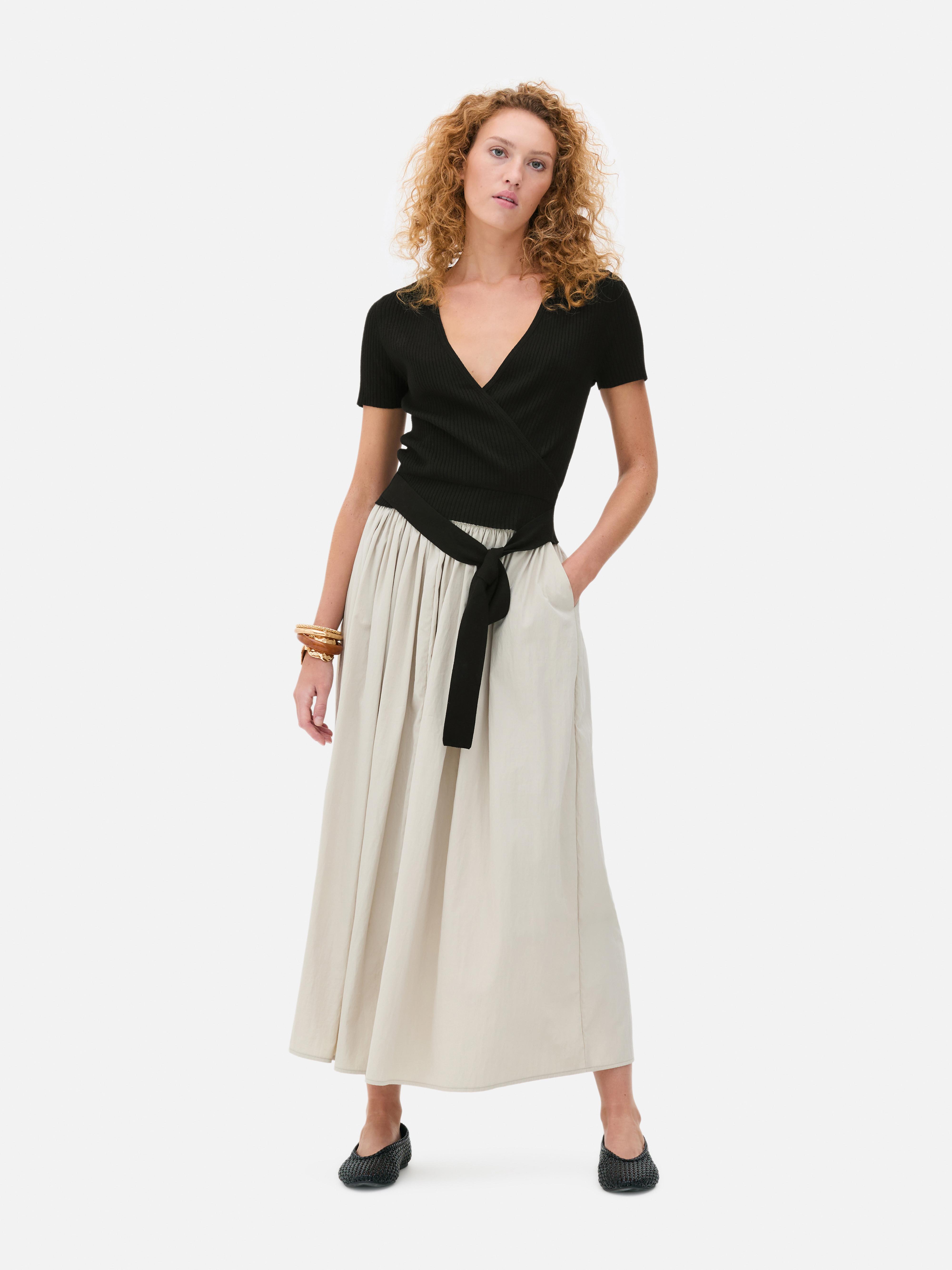 Ribbed Wrap Top