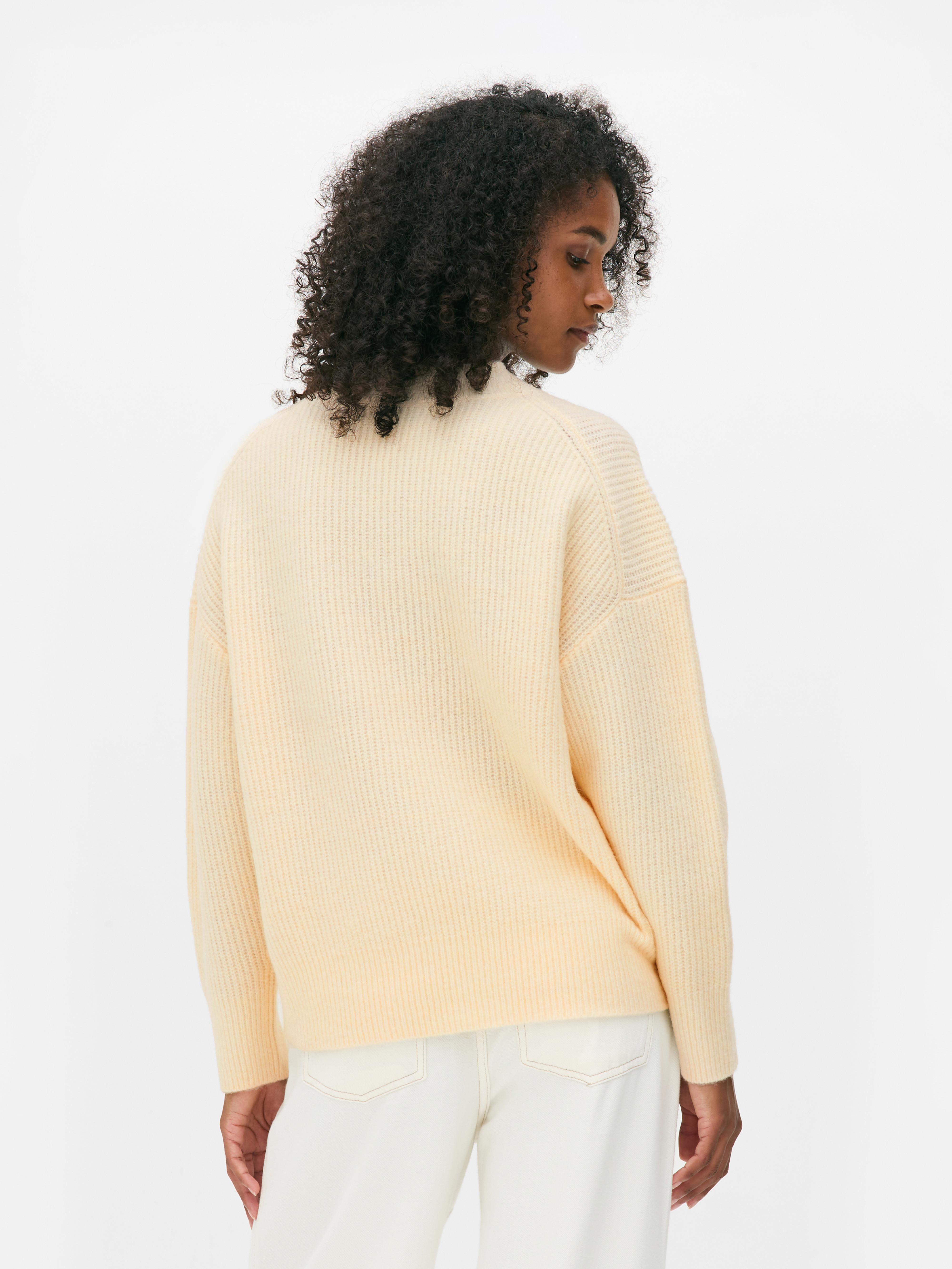 Ribbed V-Neck Sweater