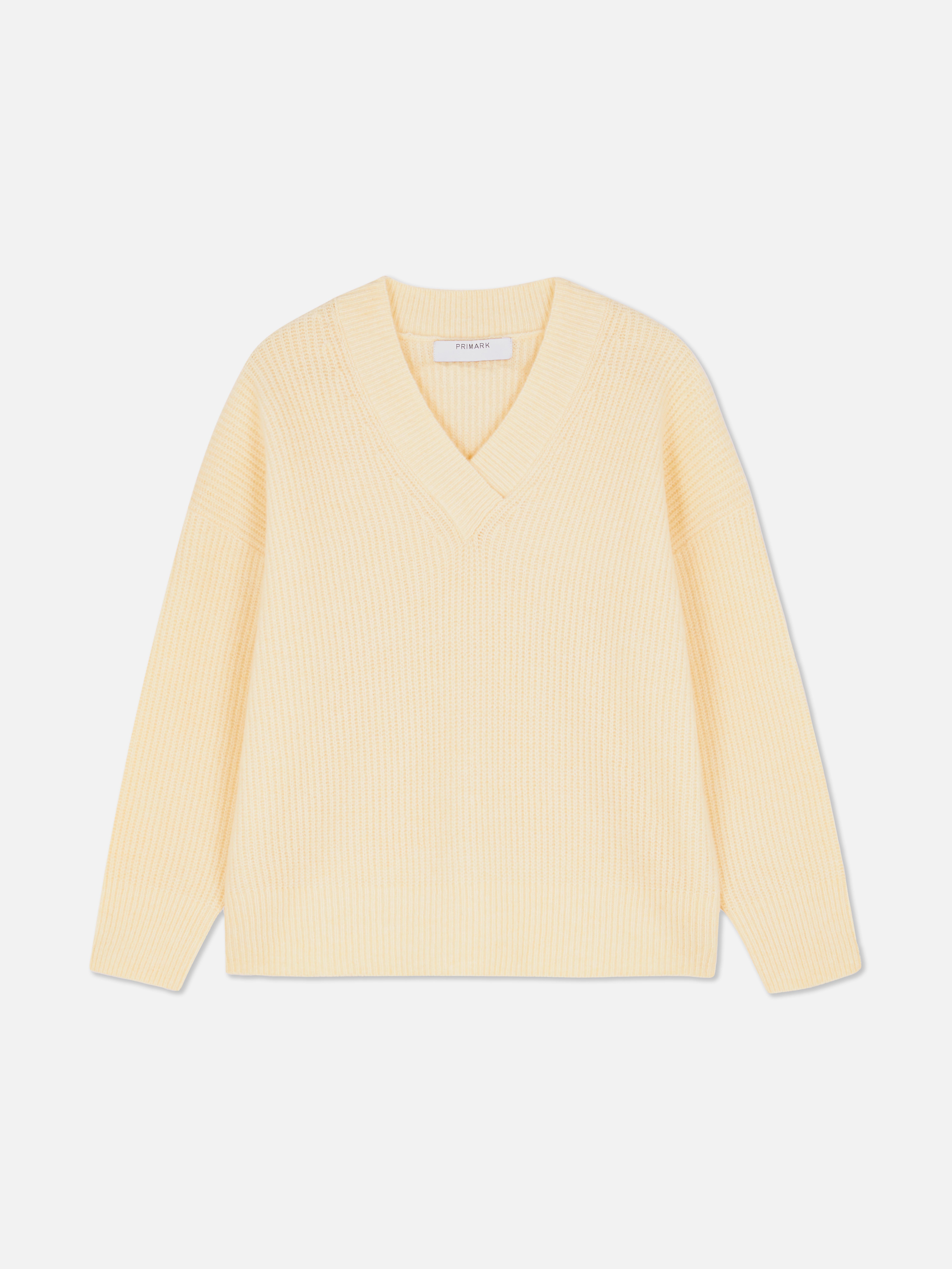 Ribbed V-Neck Sweater