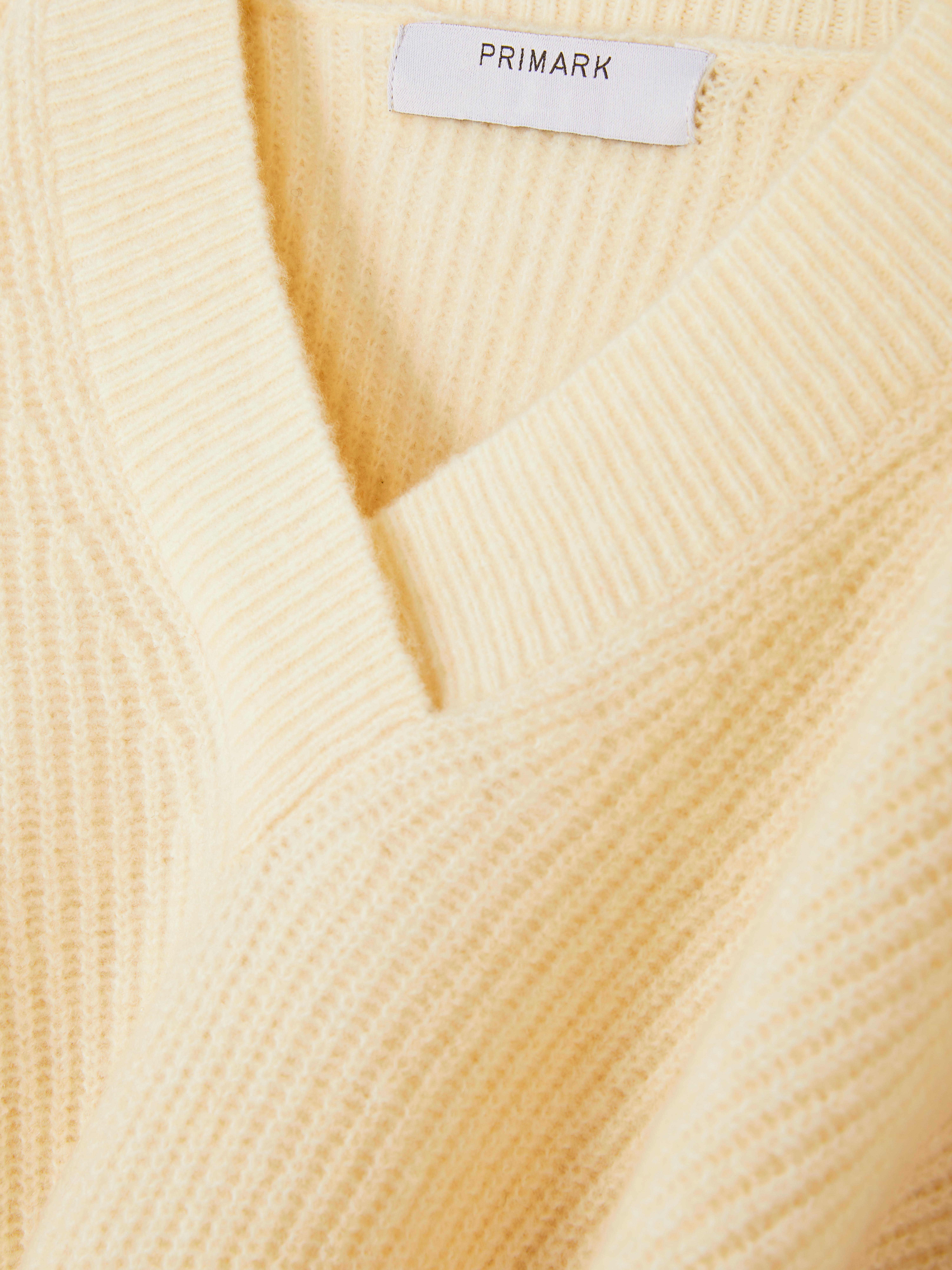 Ribbed V-Neck Sweater