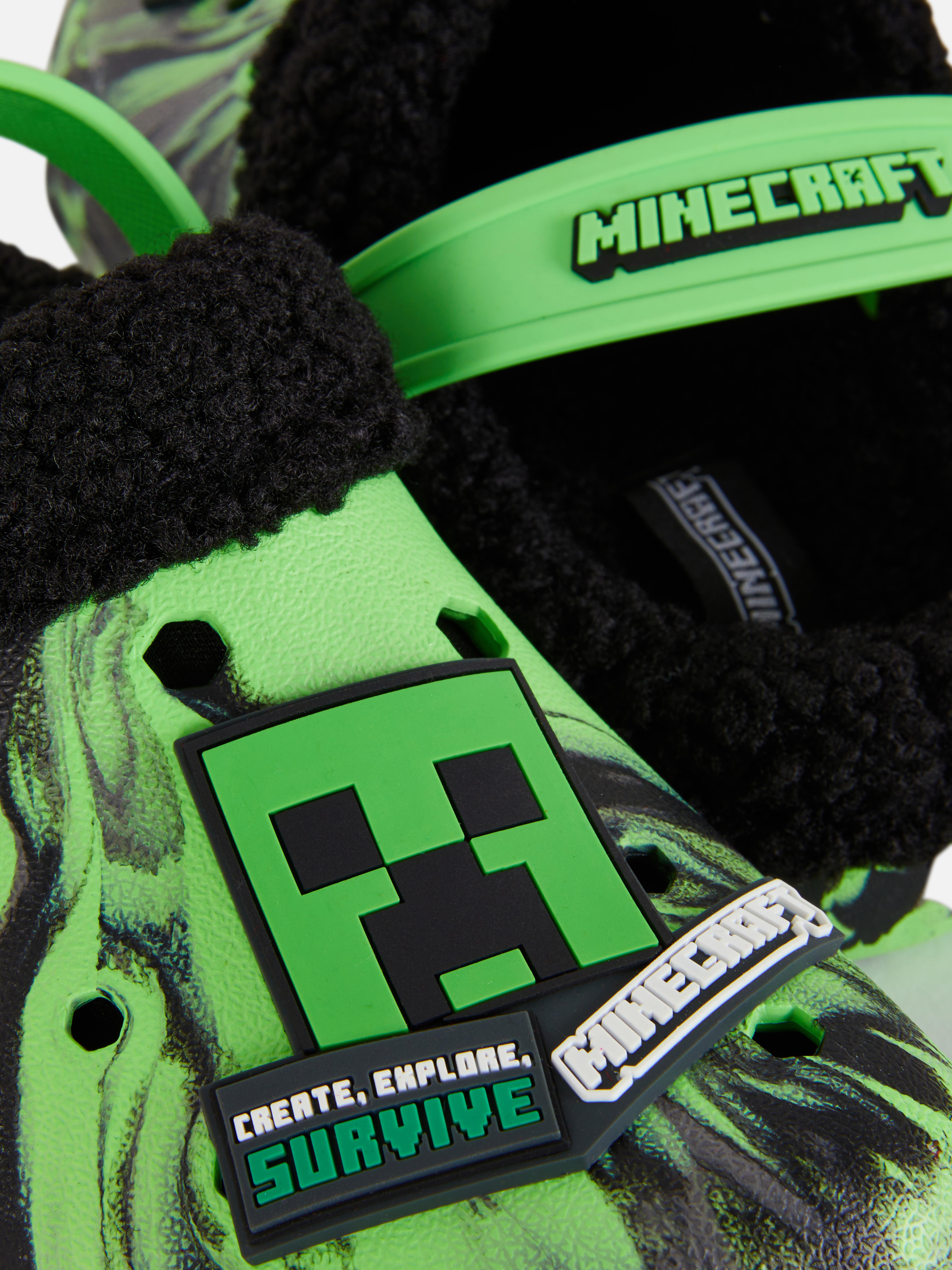 Sabots doublés en molleton Minecraft