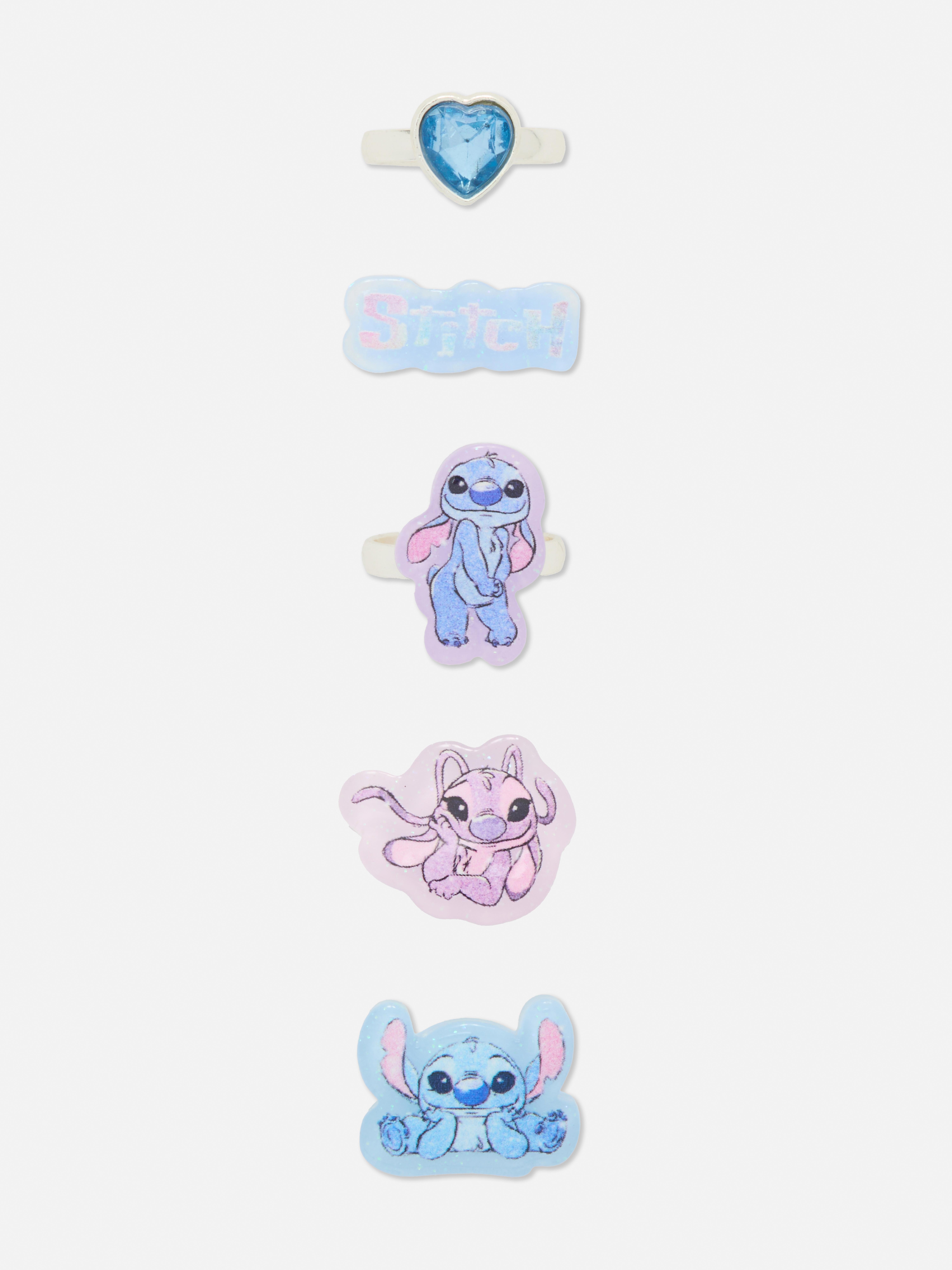 Set de 5 inele cu talismane Stitch de la Disney