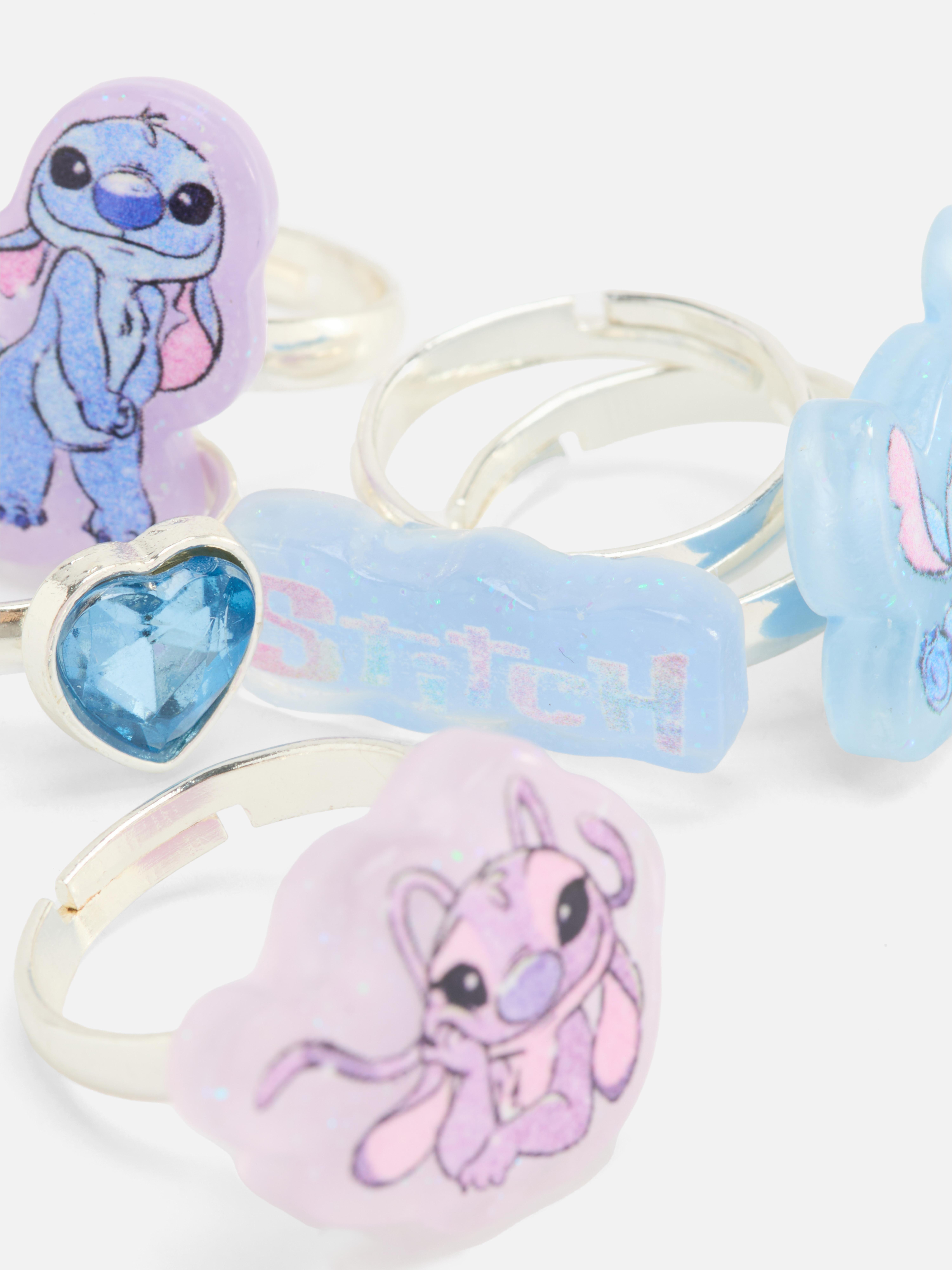 Set de 5 inele cu talismane Stitch de la Disney