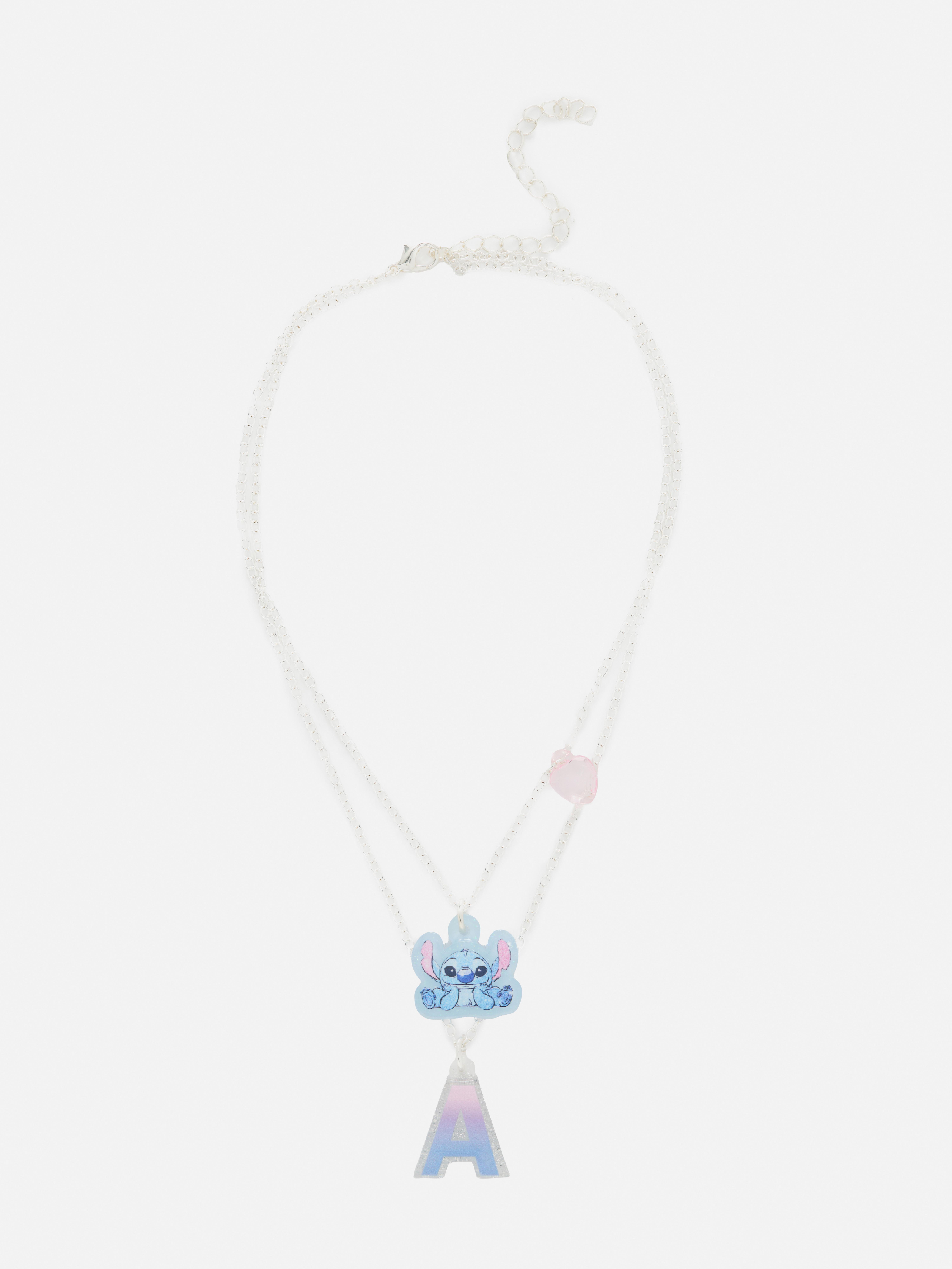 „Disney Stitch“ Halskette mit Initialenanhänger