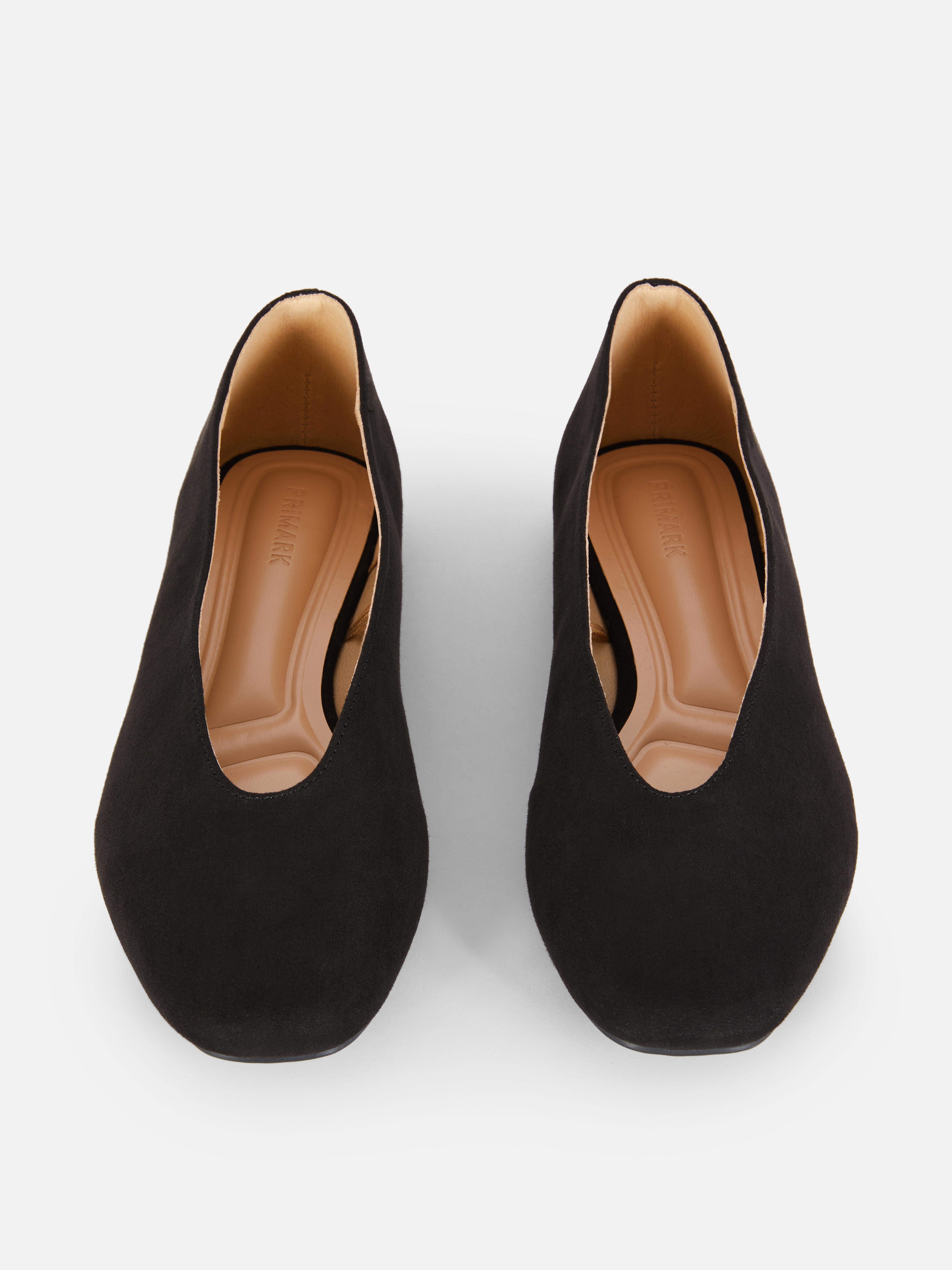 High Vamp Ballerina Flats