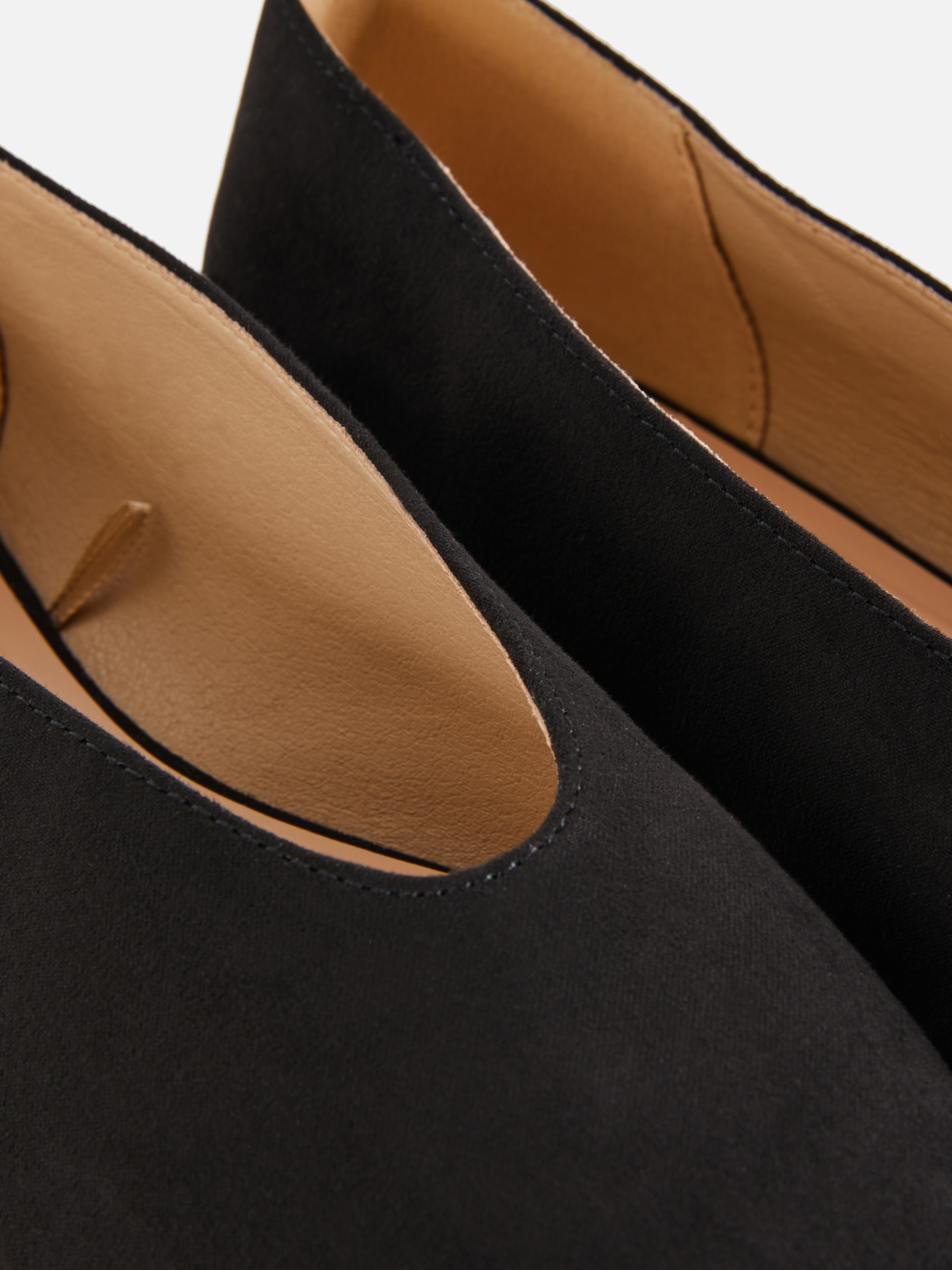 High Vamp Ballerina Flats