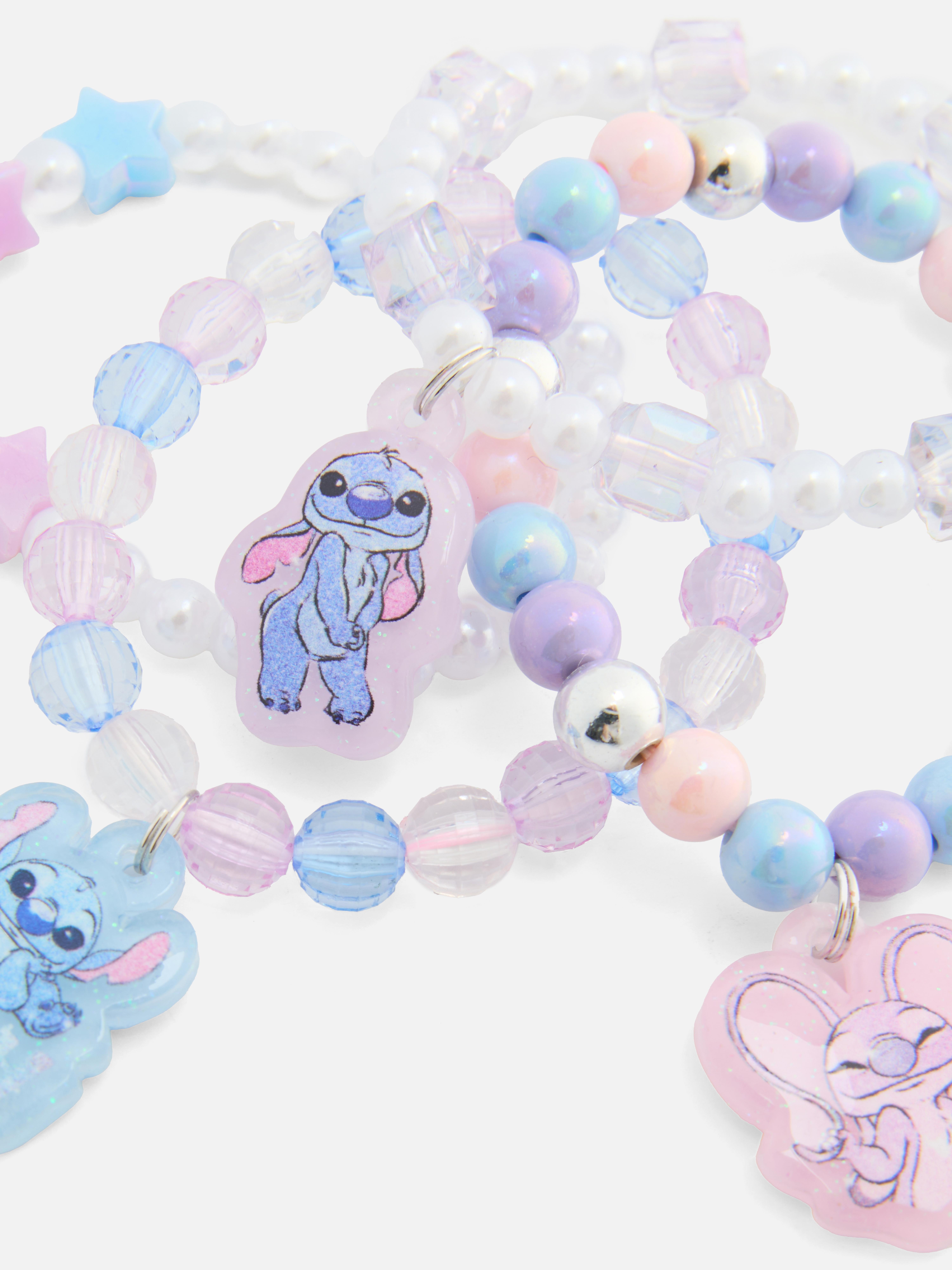 Lot de 4 bracelets à breloques Disney Lilo & Stitch