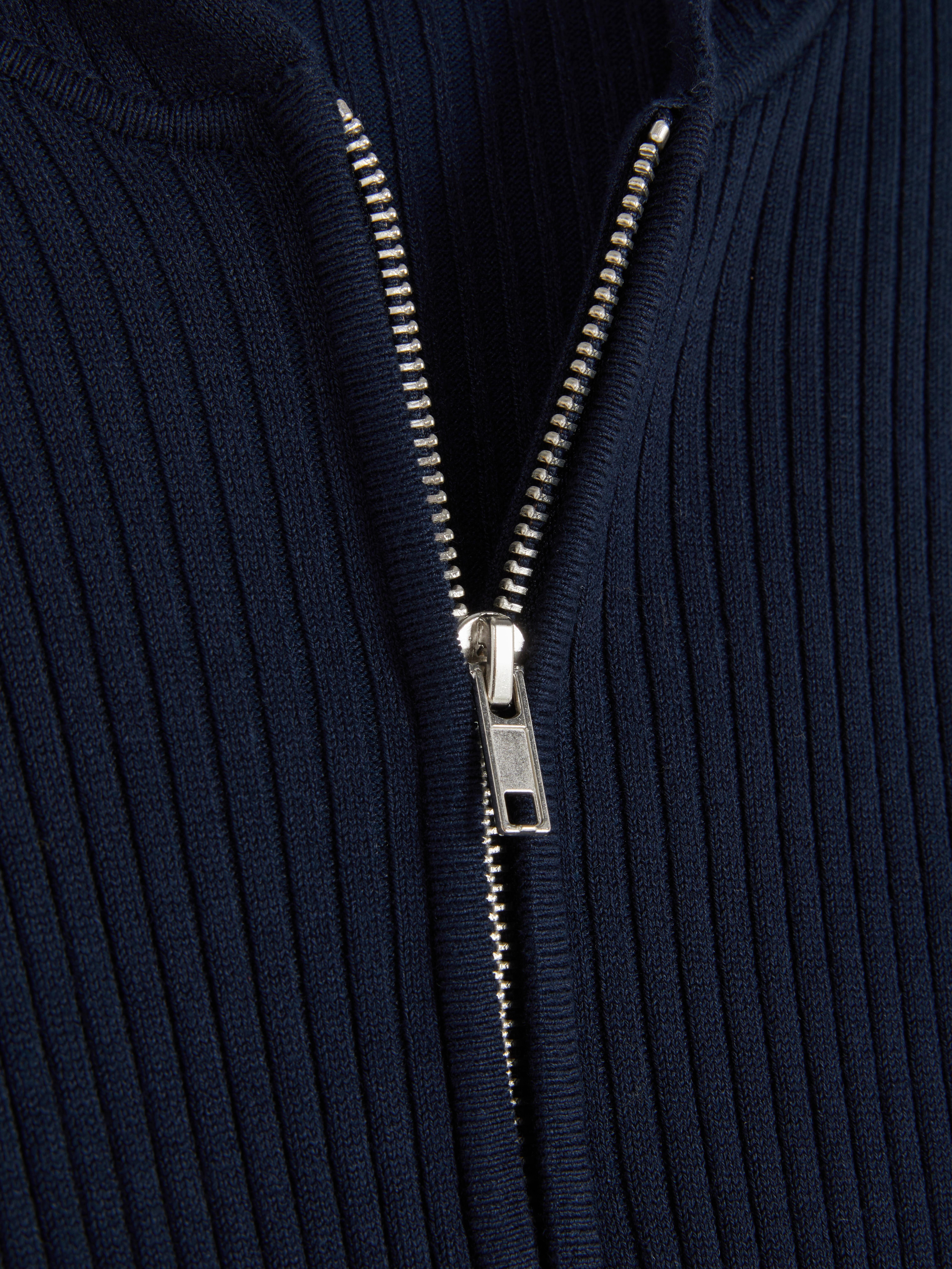 Ribbed Half-Zip Hoodie