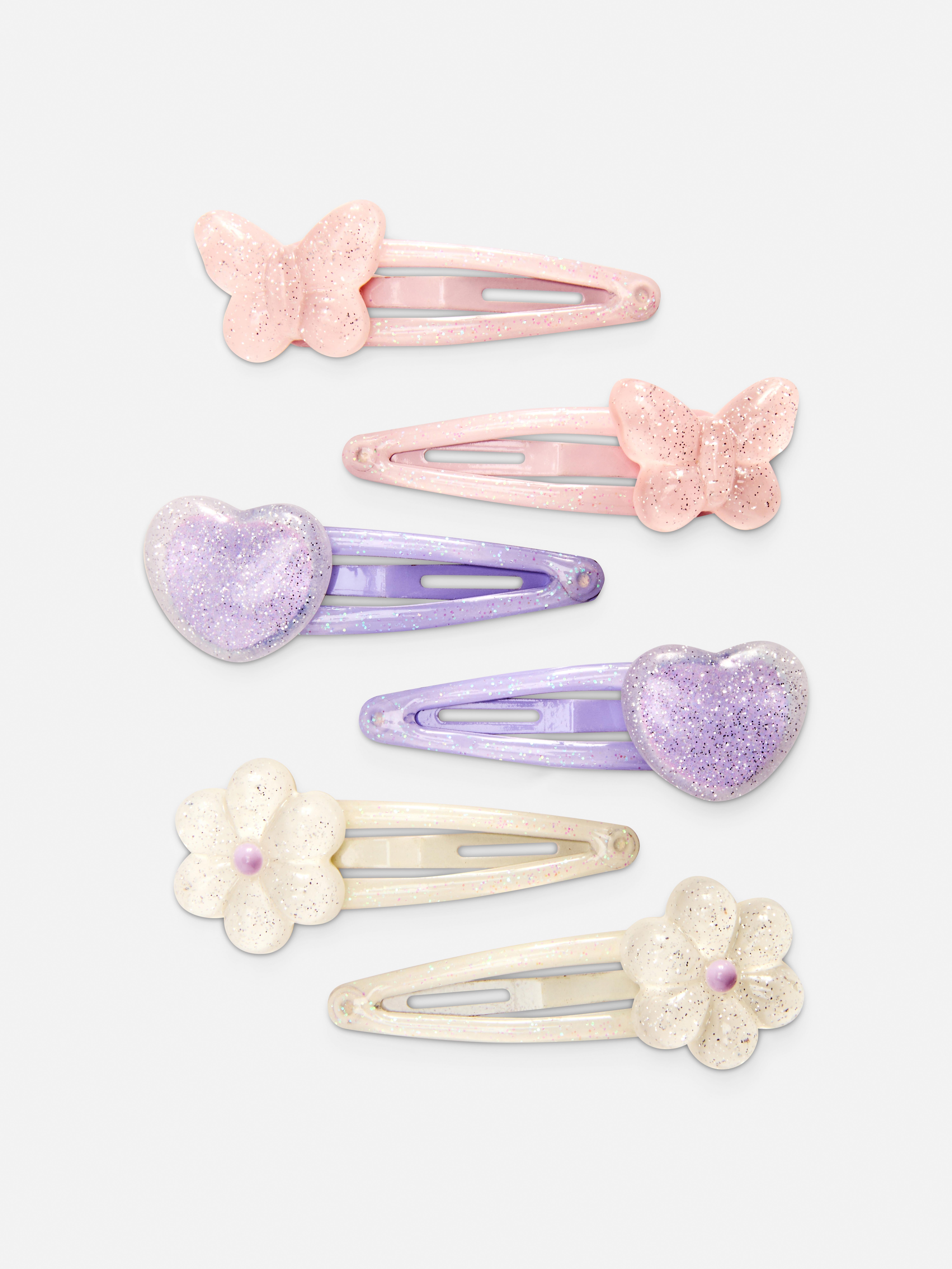 Lot de 6 barrettes à cheveux pailletées