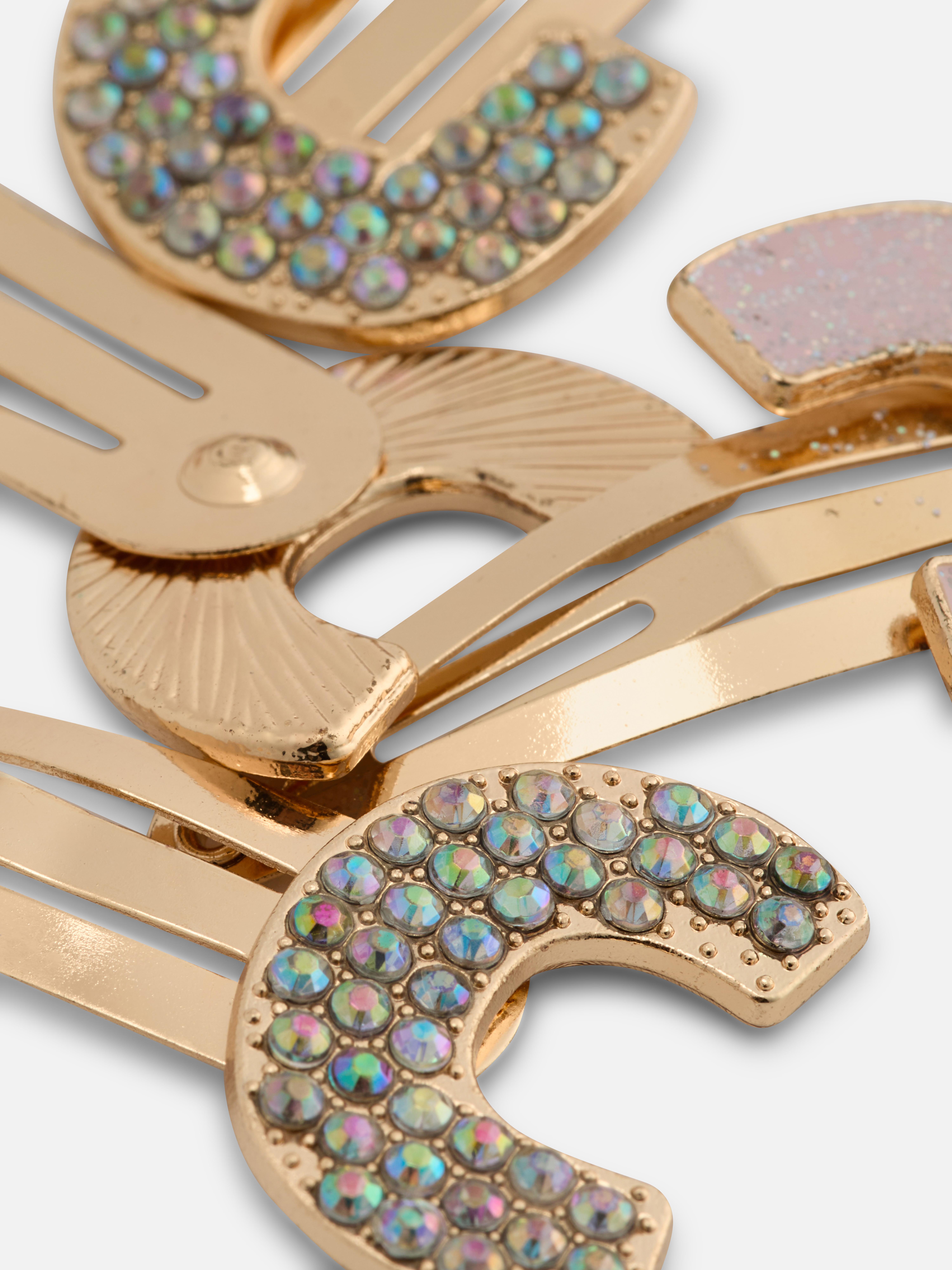 Lot de 4 barrettes à initiale