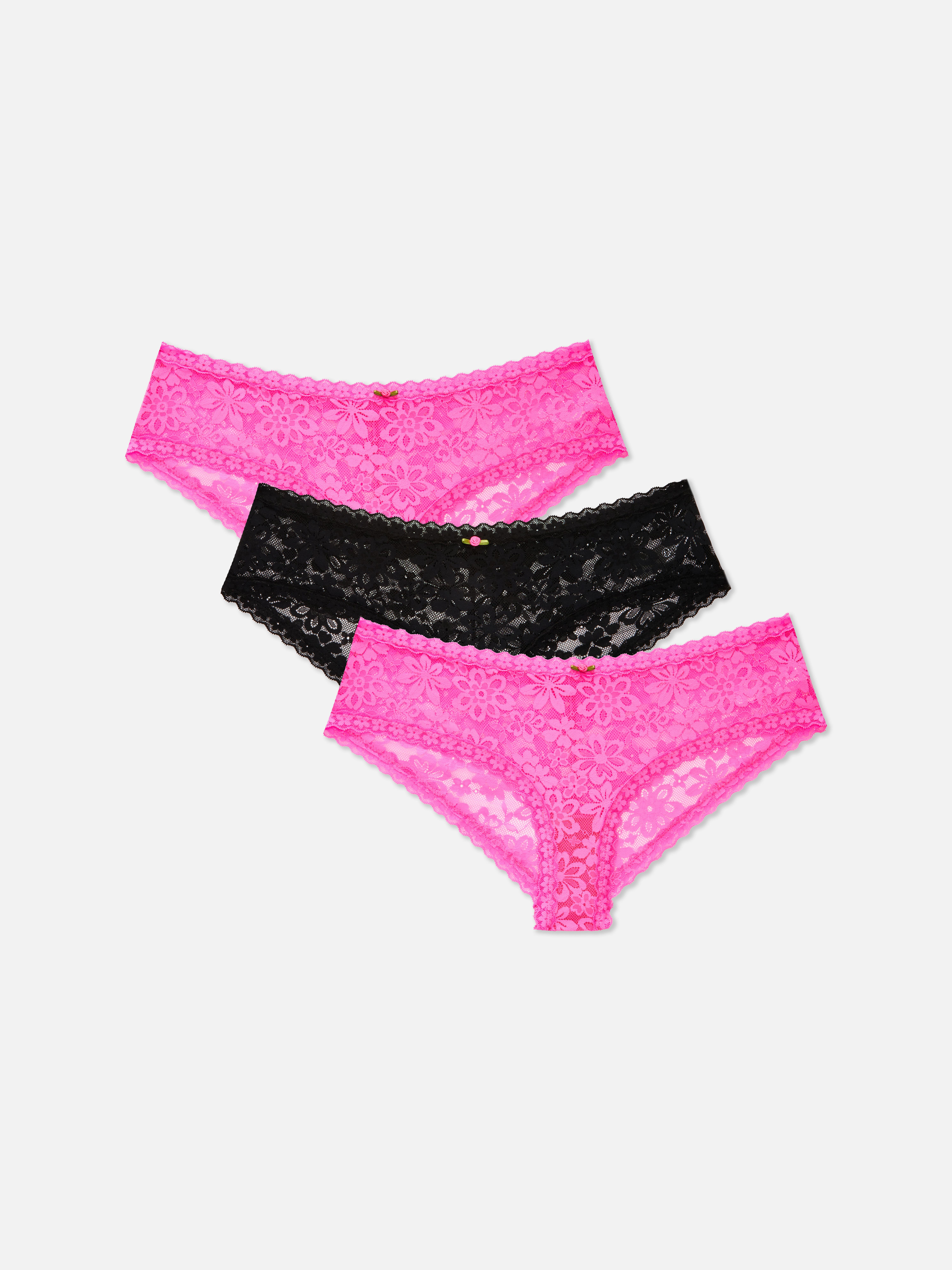 3pk Lace Hipster Briefs