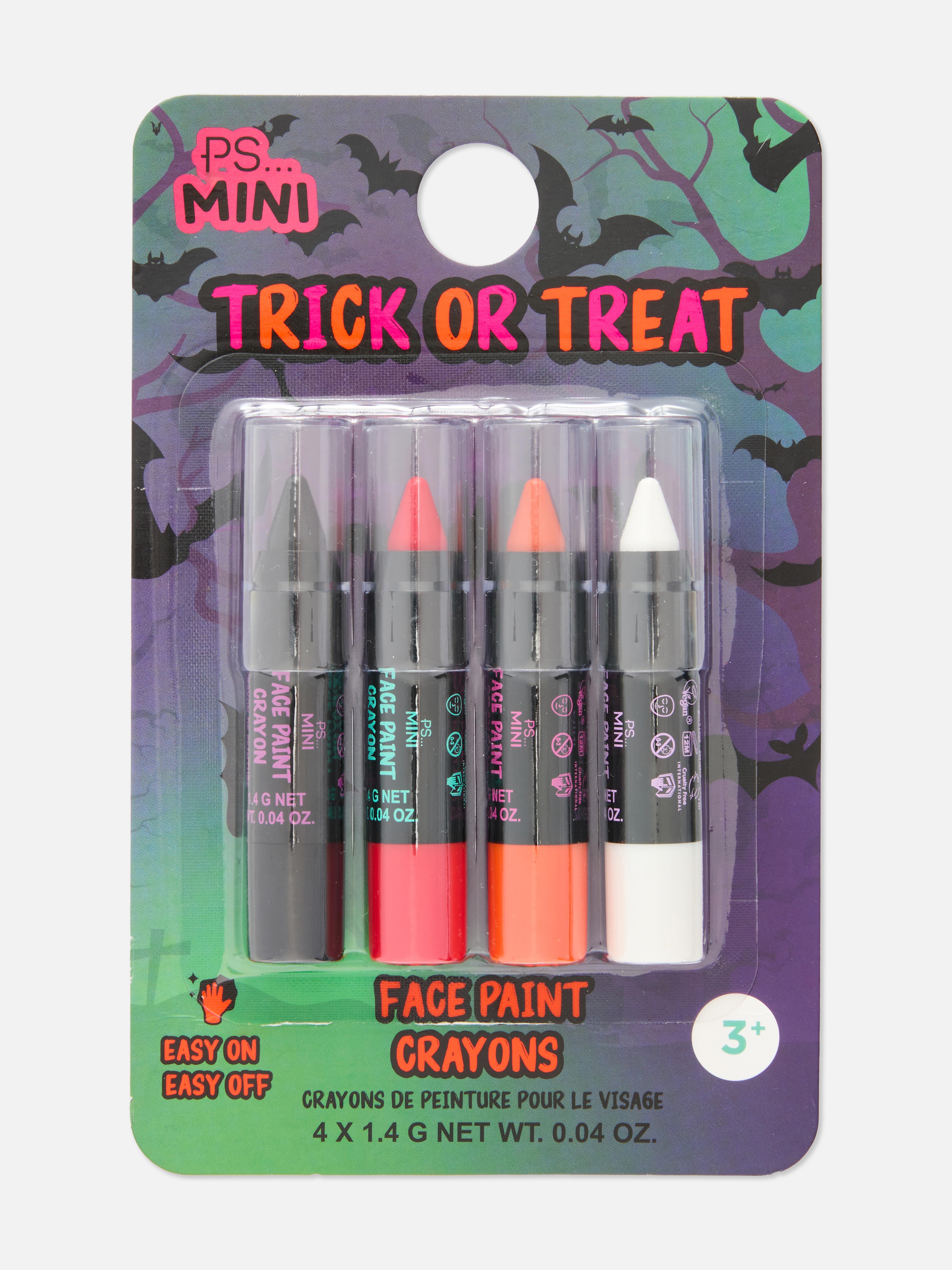 PS... Halloweenske pastelky na maľovanie na tvár, 4 ks