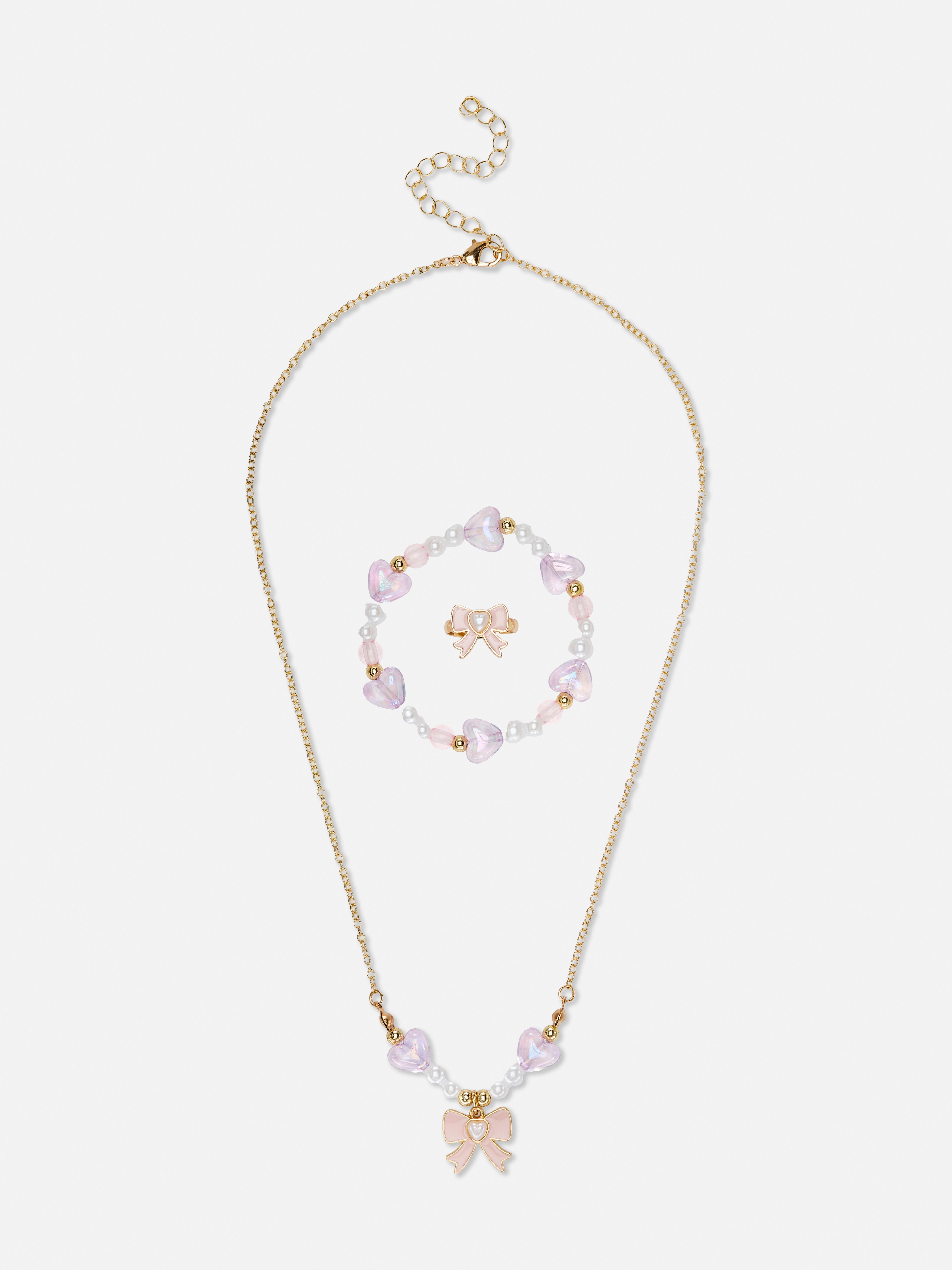 Schmuckset mit Schleifendetails, 3-teilig