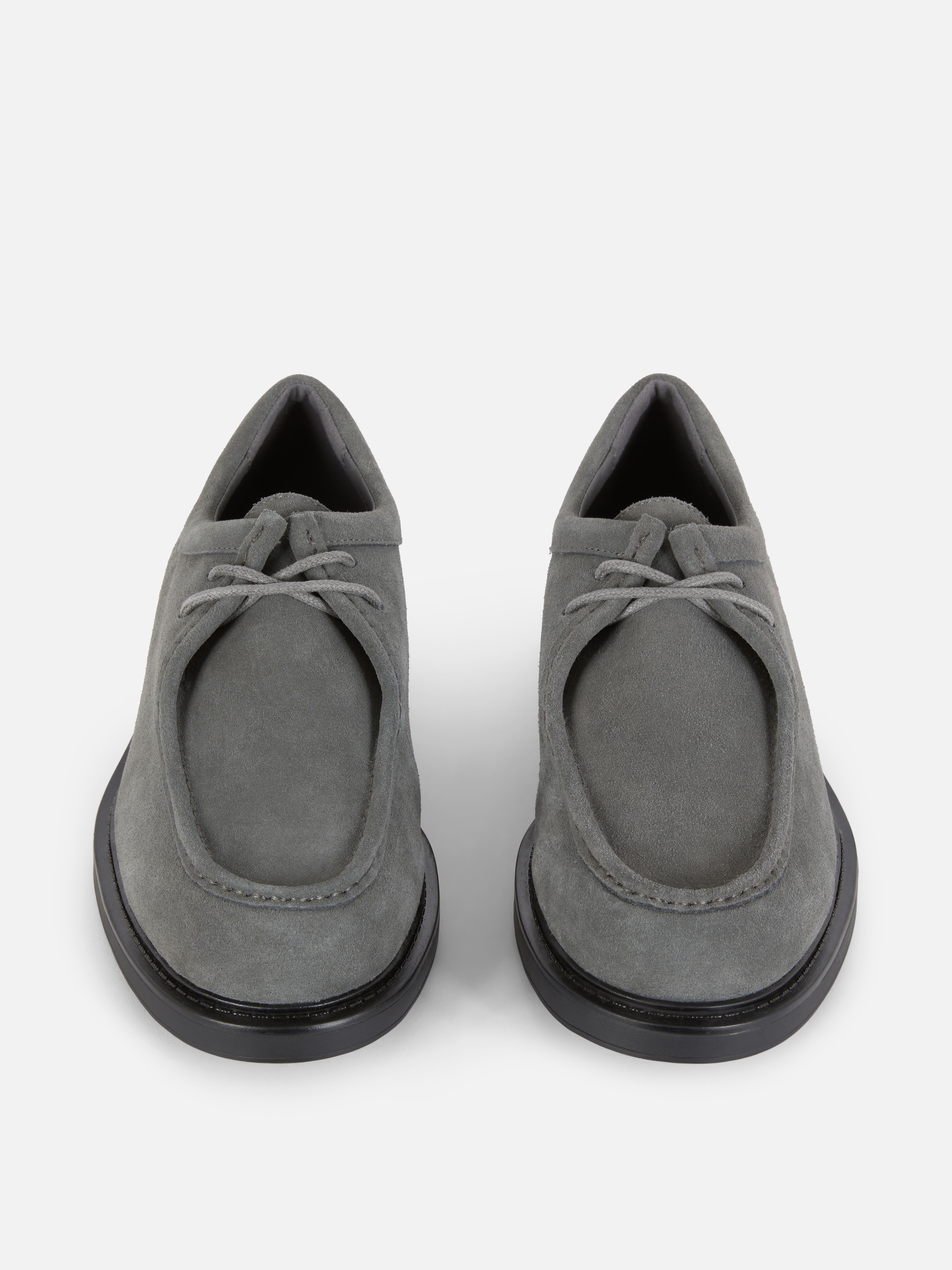 Suede Lace-Up Moccasins