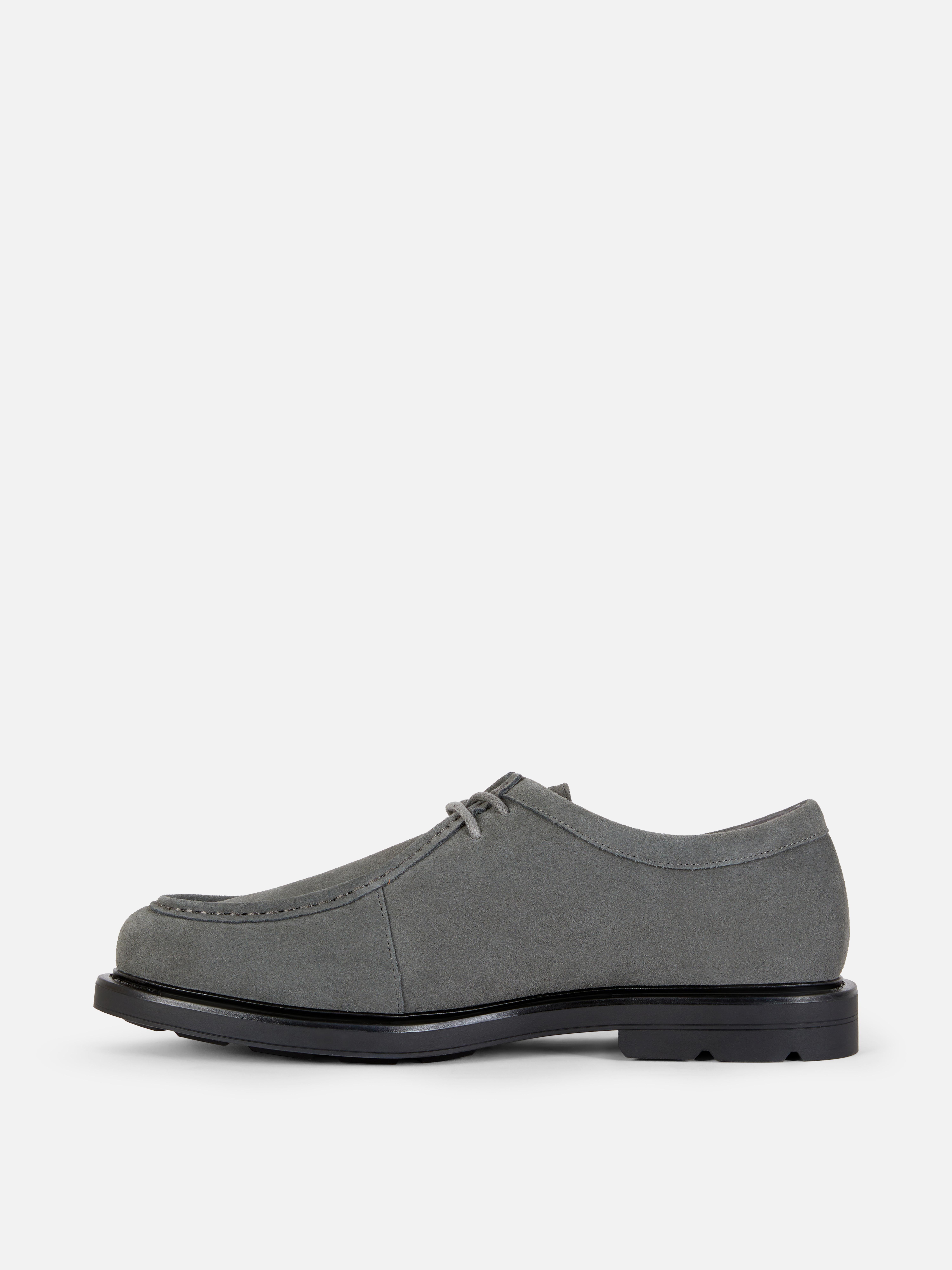 Suede Lace-Up Moccasins