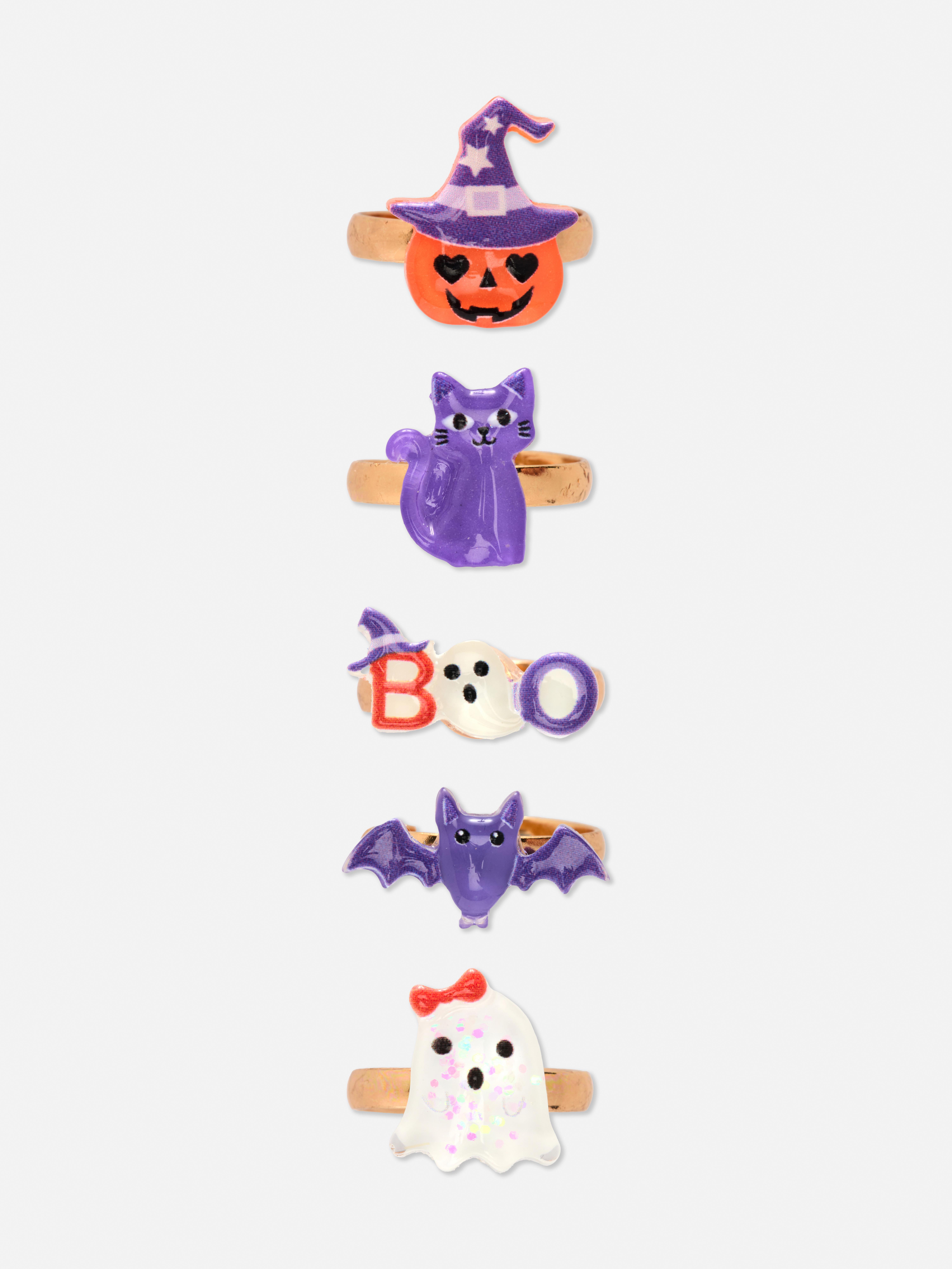 Pack de 5 anillos de Halloween