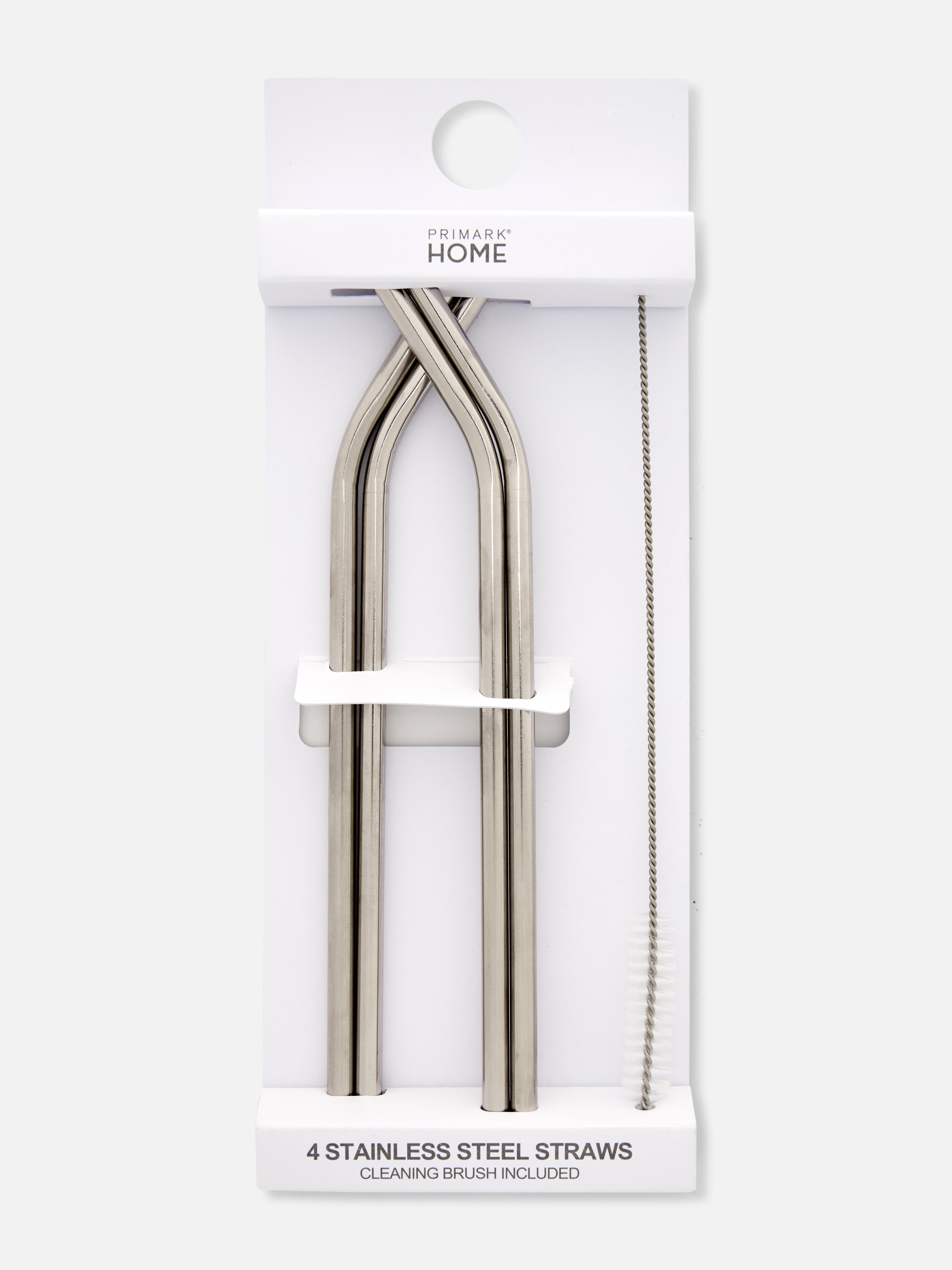 Strohhalme aus Edelstahl, 4er-Pack