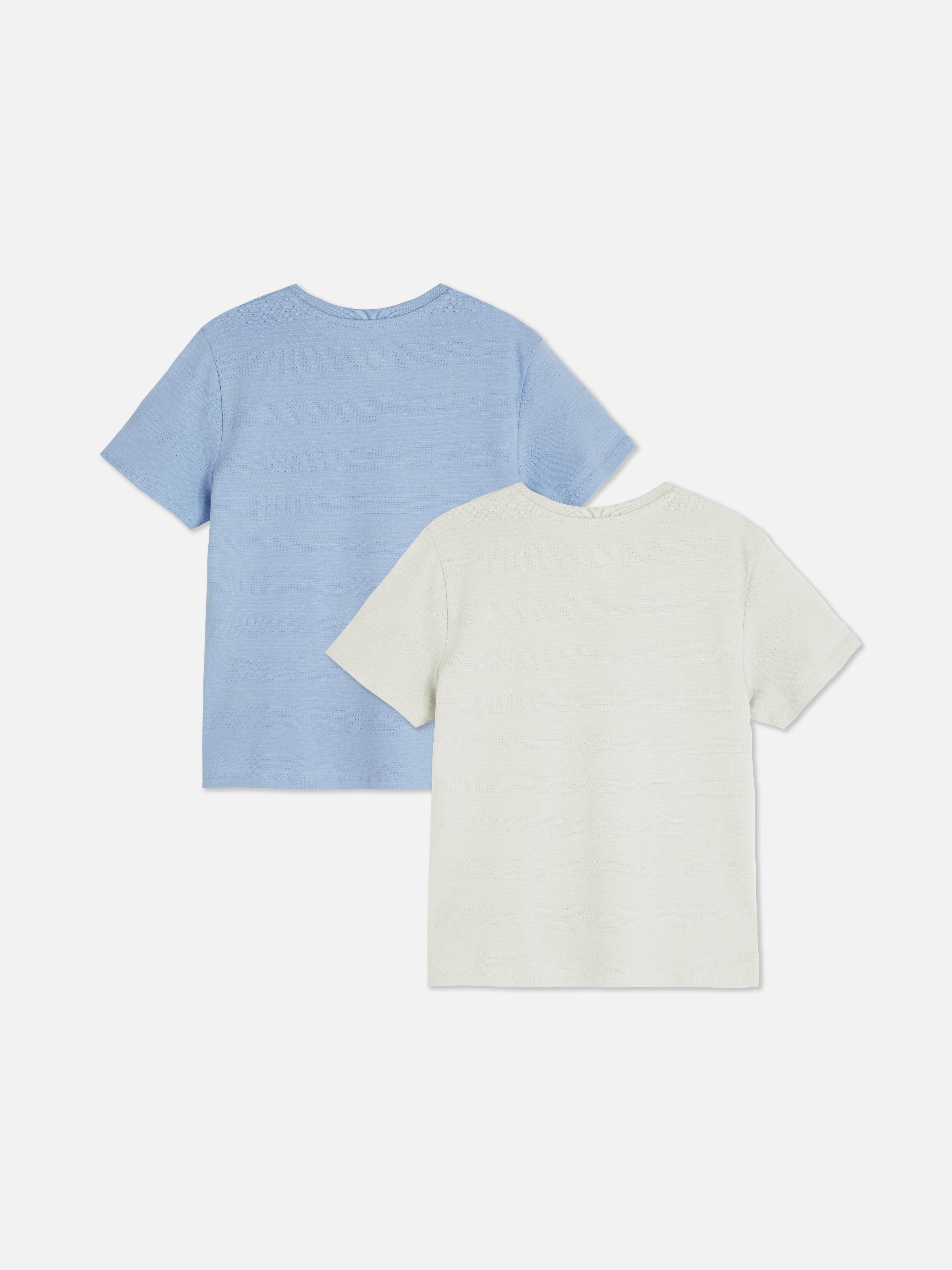 2pk Younger Kids’ Popcorn Textured T-Shirts