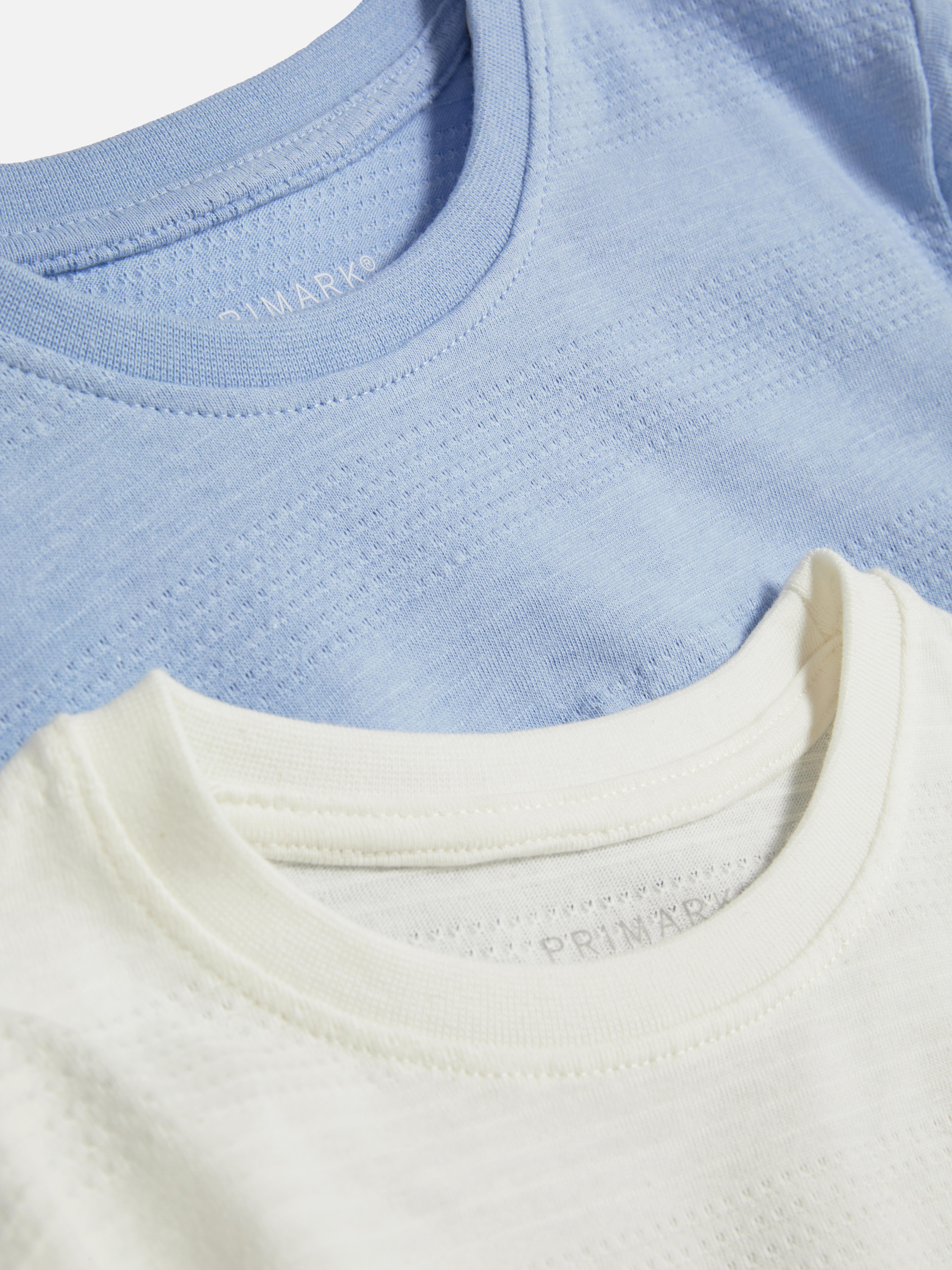 2pk Younger Kids’ Popcorn Textured T-Shirts