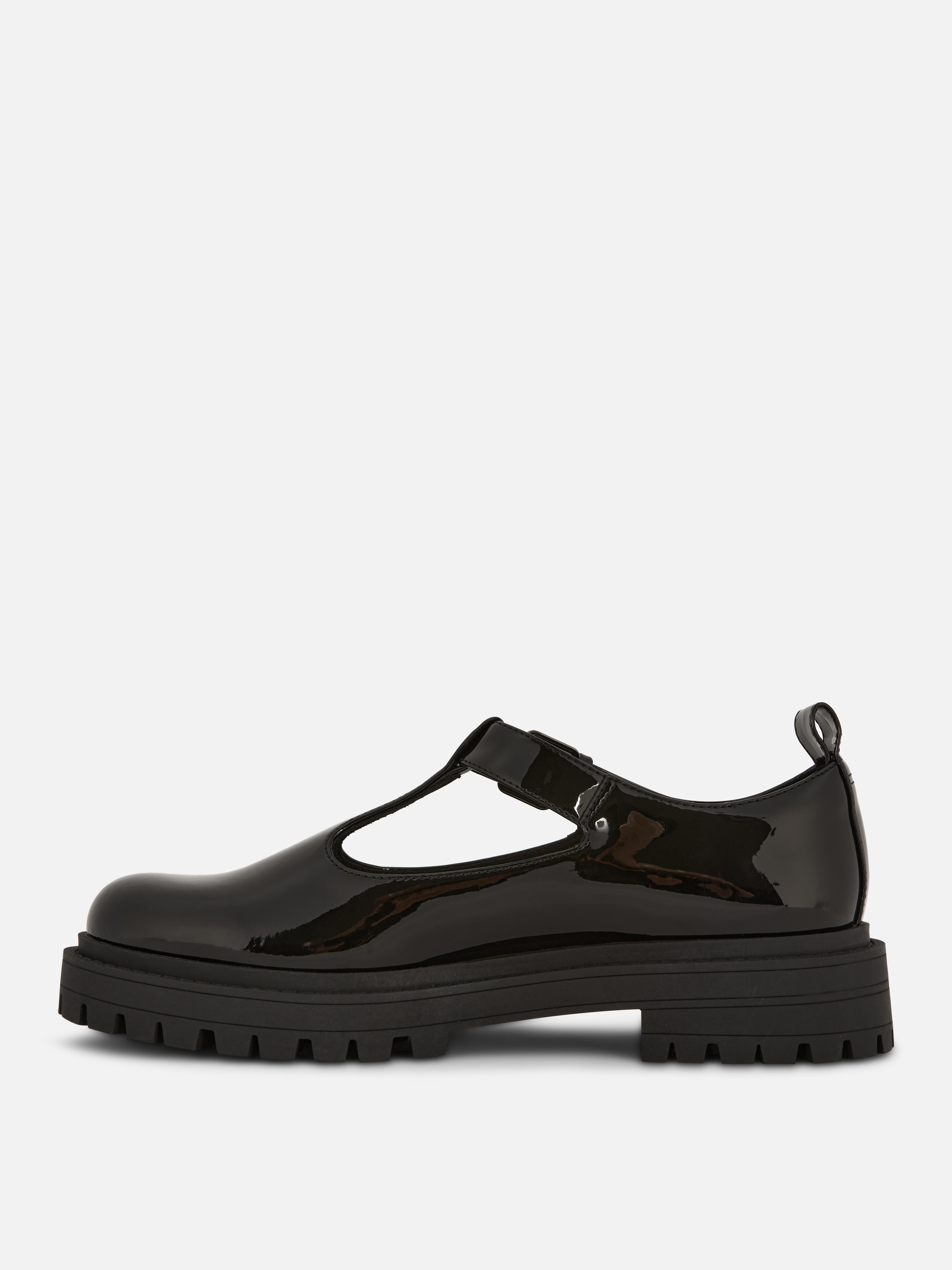Sapatos Mary Jane barra T verniz