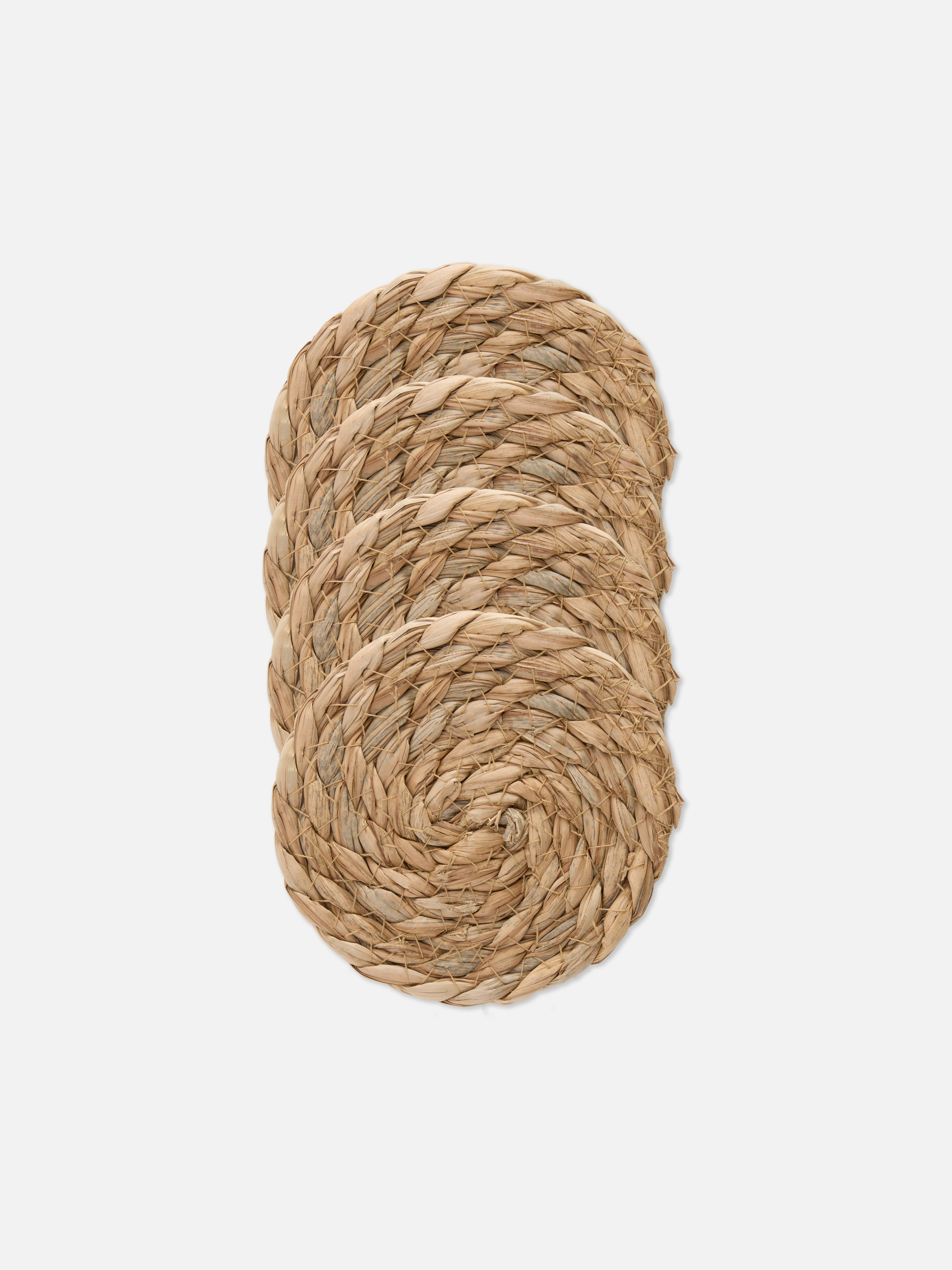 Untersetzer aus Rattan, 4er-Pack