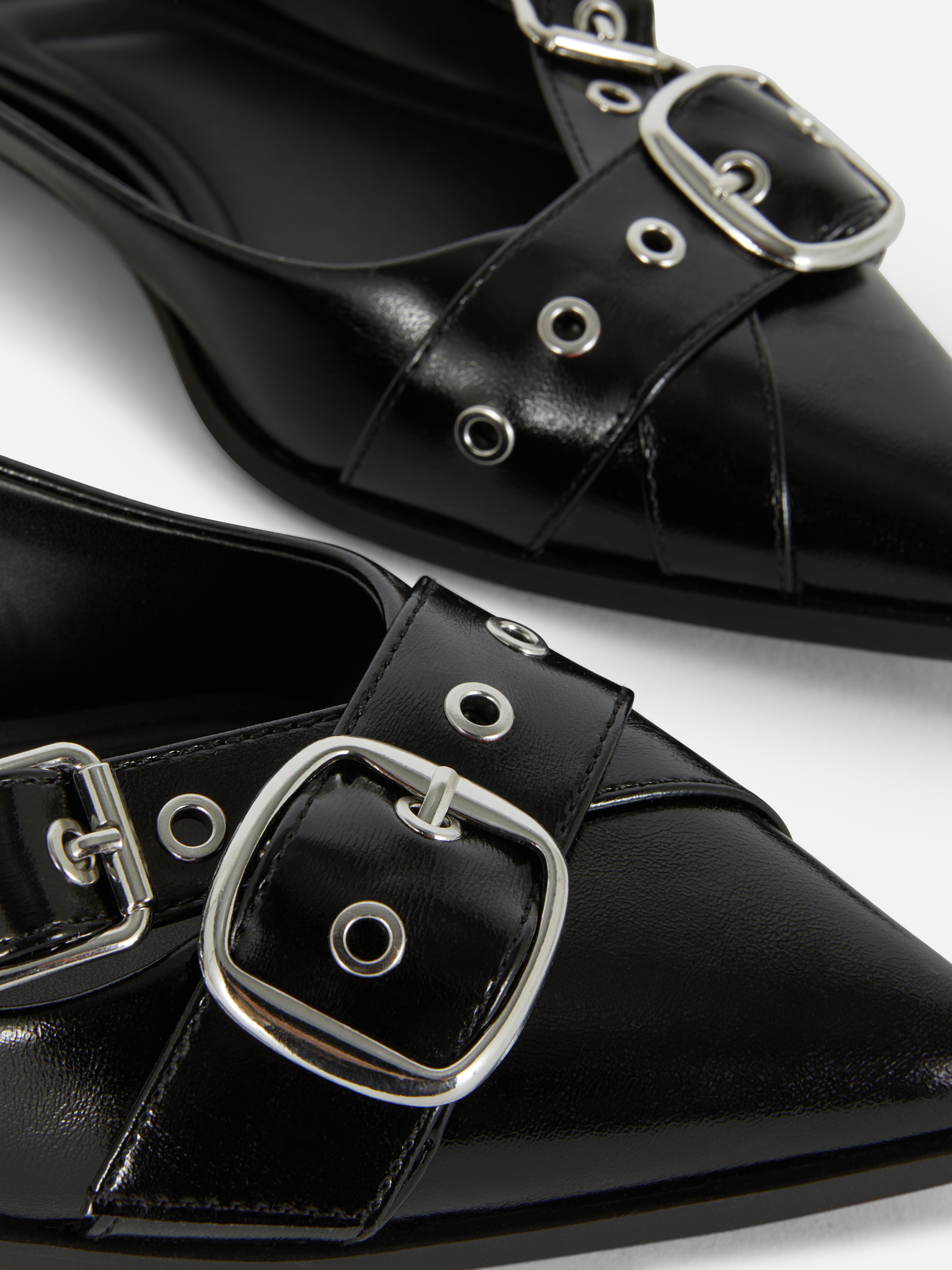 Pointed Eyelet Ballet Flats