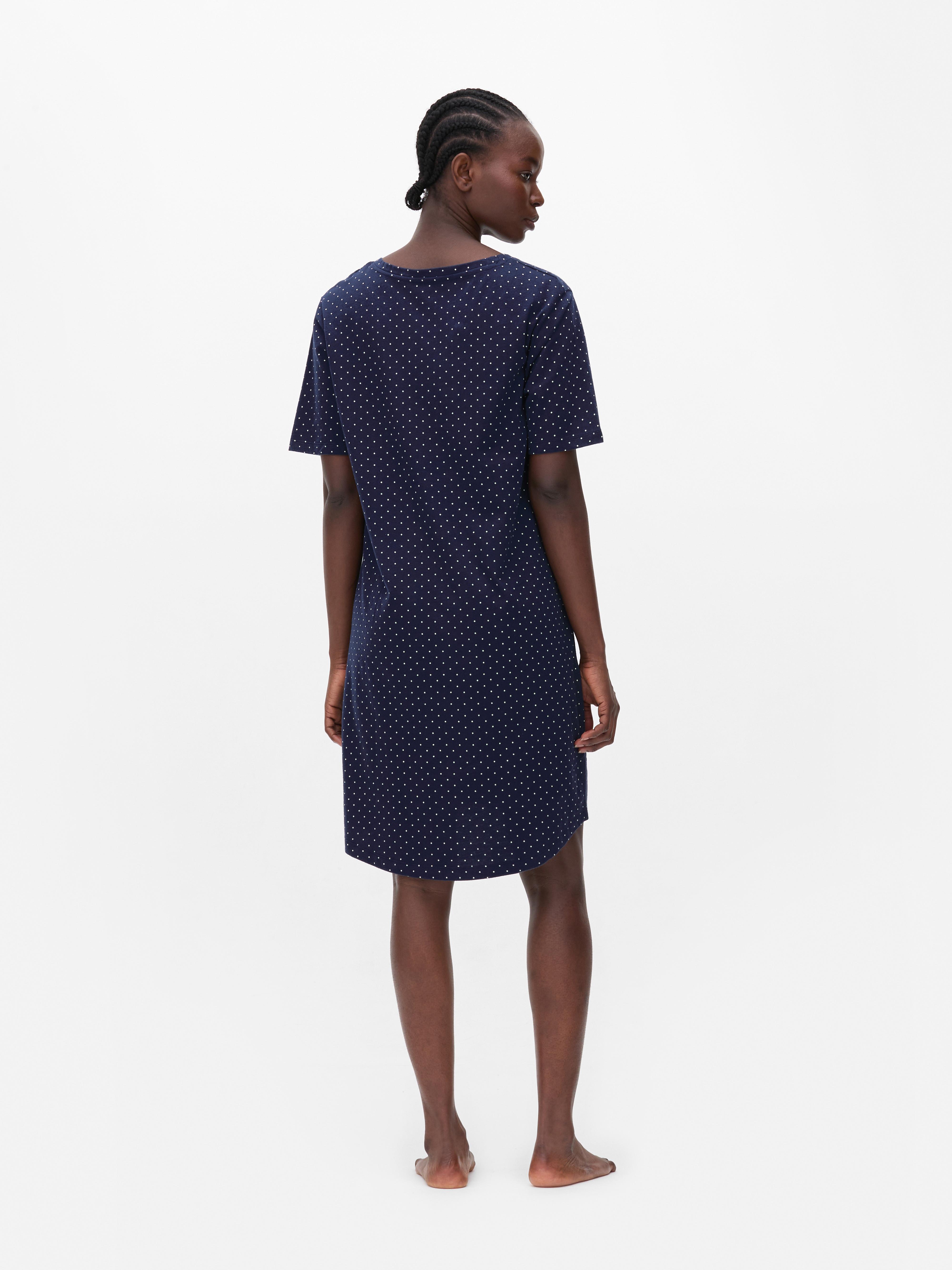 Printed V-Neck Night Dress